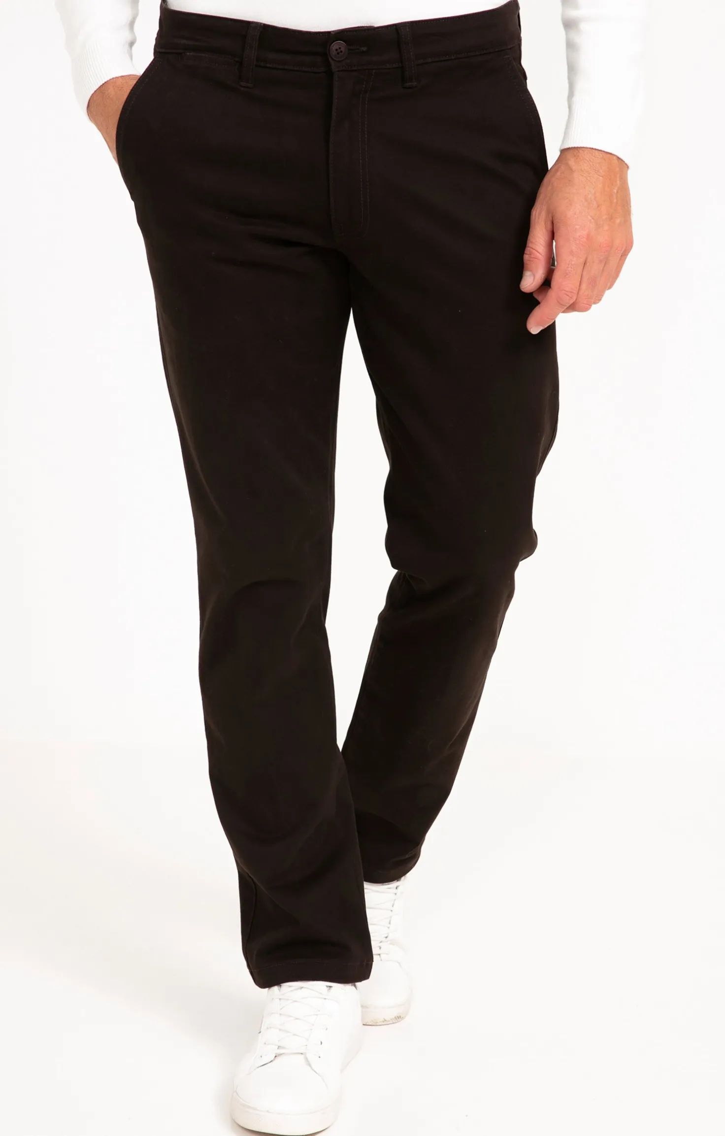 Armand Thiery Pantalon chino Winter - Marron Outlet