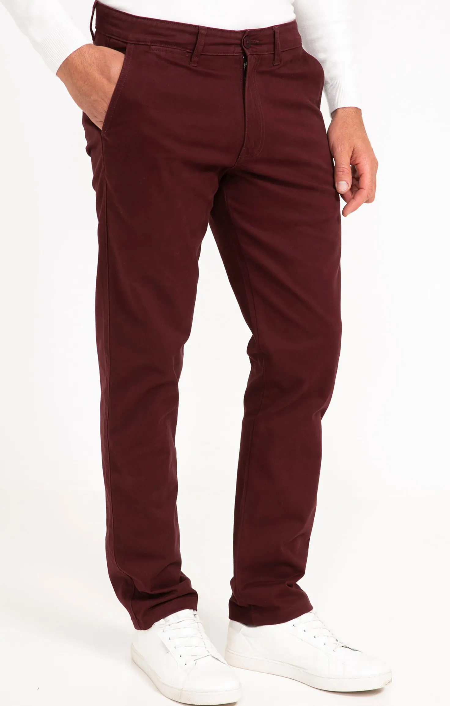 Armand Thiery Pantalon chino Winter - Prune Sale