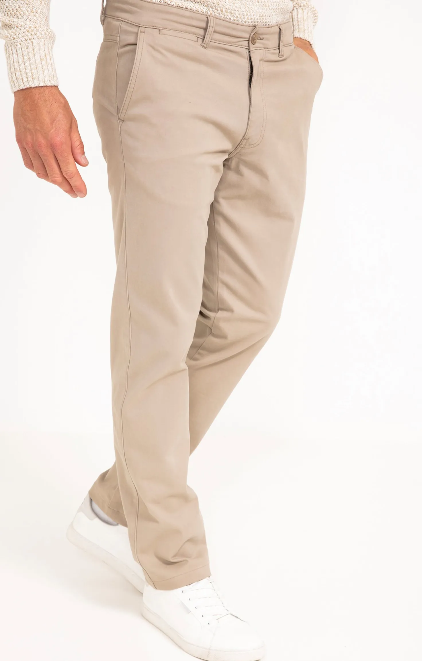 Armand Thiery Pantalon chino Winter - Beige Outlet