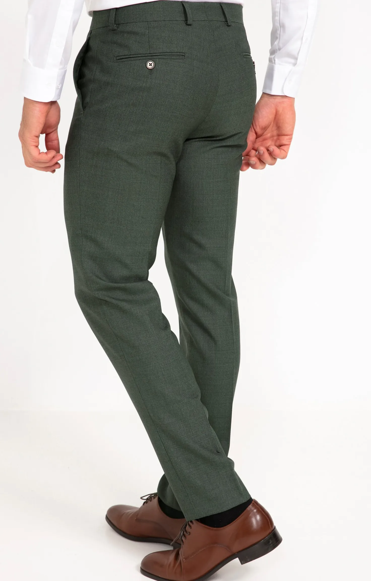 Armand Thiery Pantalon de costume Travel Oscar - Kaki Clearance