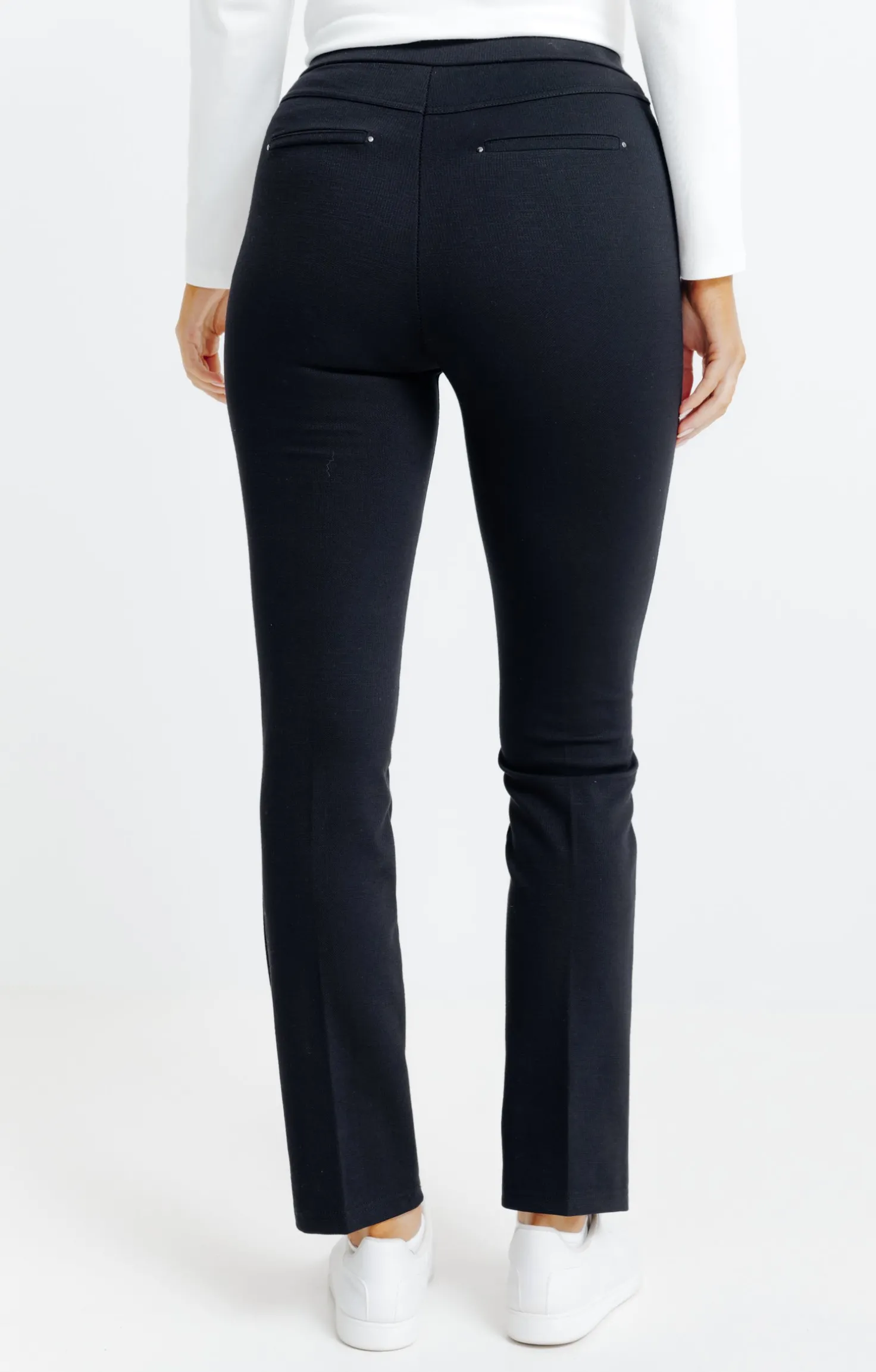 Armand Thiery Pantalon droit en maille - Noir Fashion