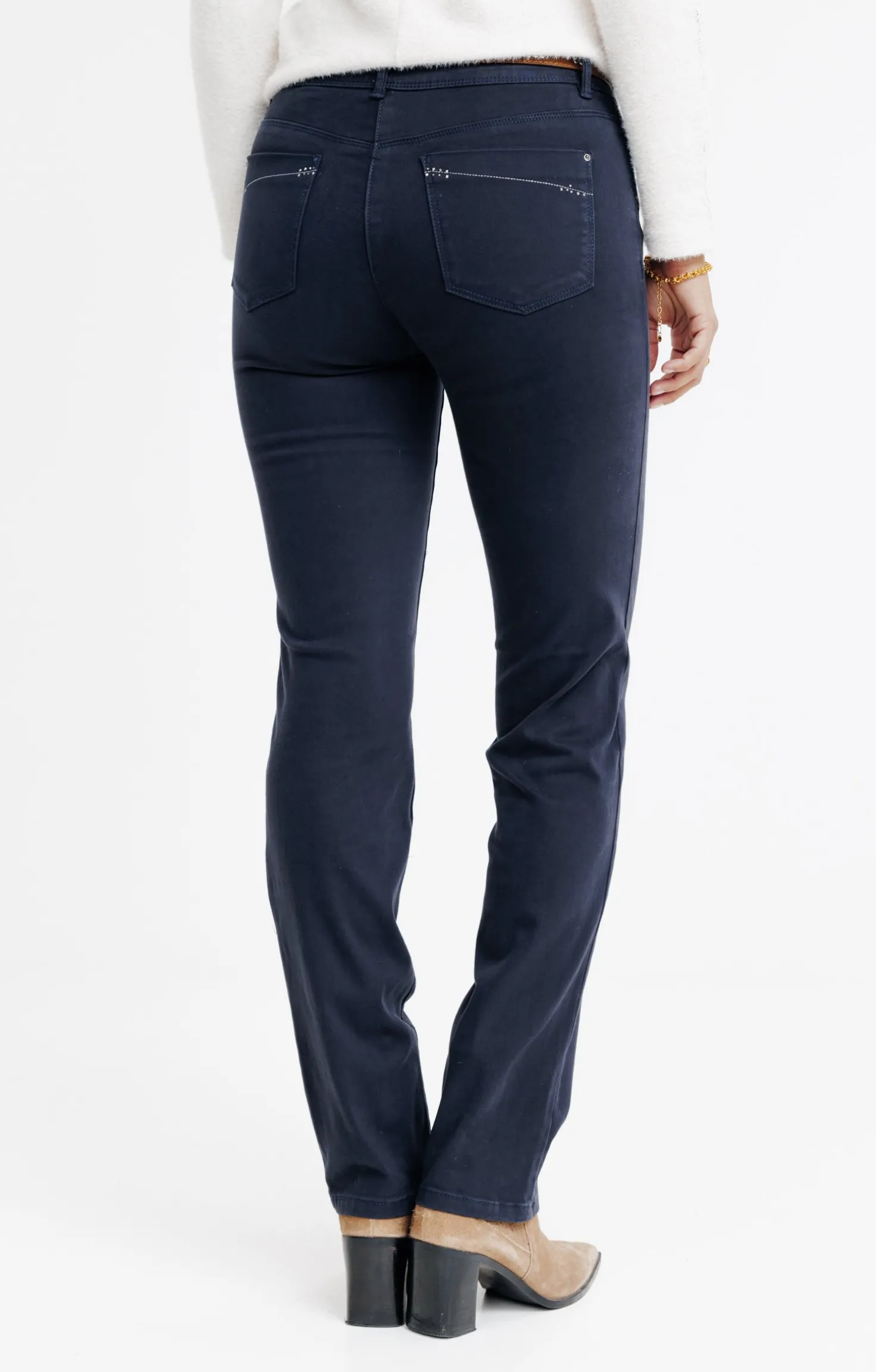 Armand Thiery Pantalon détail strass - Marine Best Sale