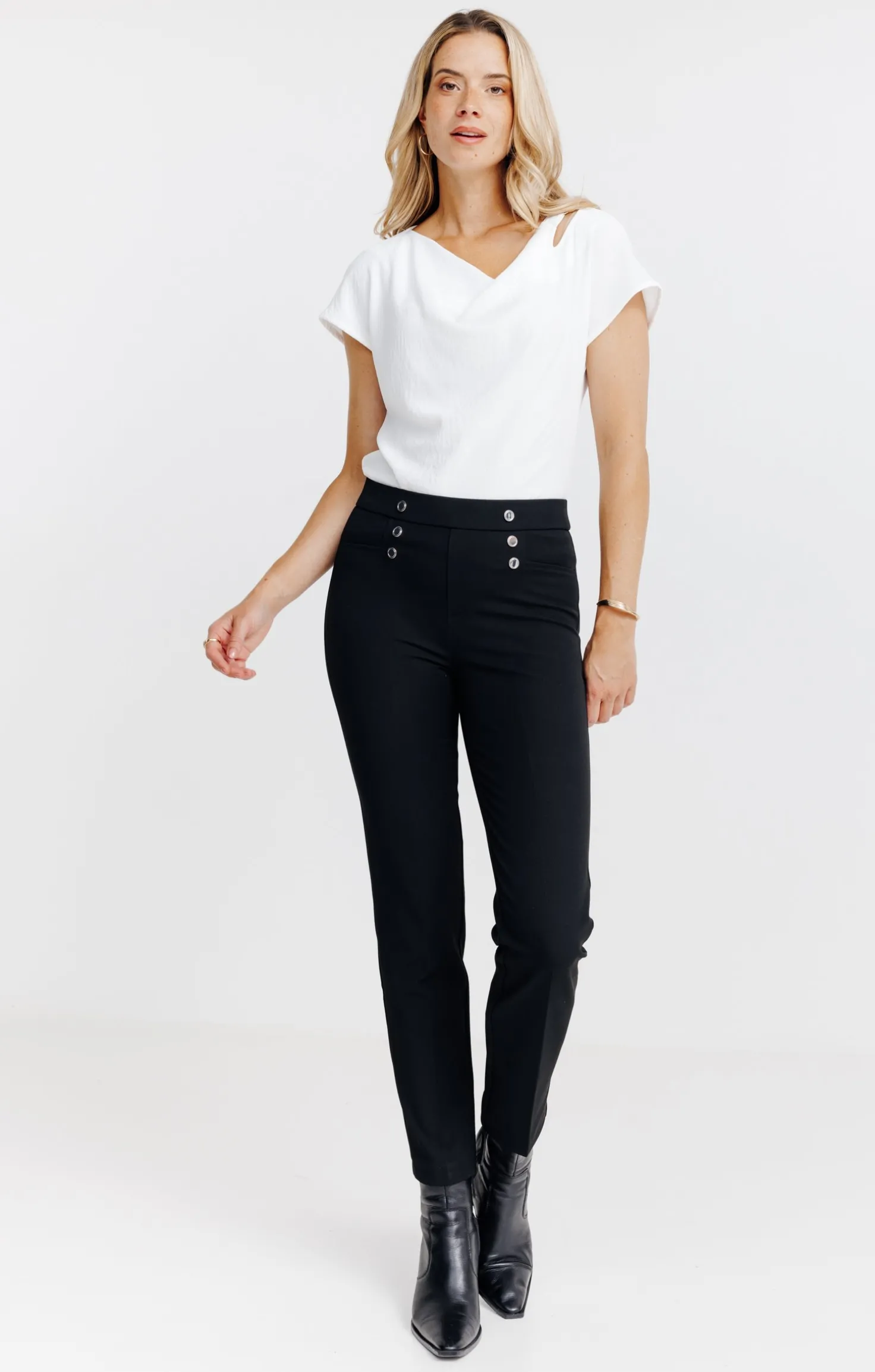 Armand Thiery PANTALON EN LORENZO CEINTURE TREGGING - Noir Online