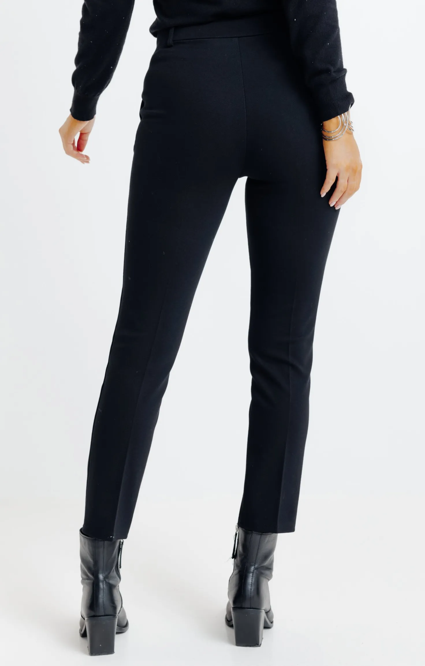 Armand Thiery pantalon maille slim bouton fantaisie - Noir Cheap