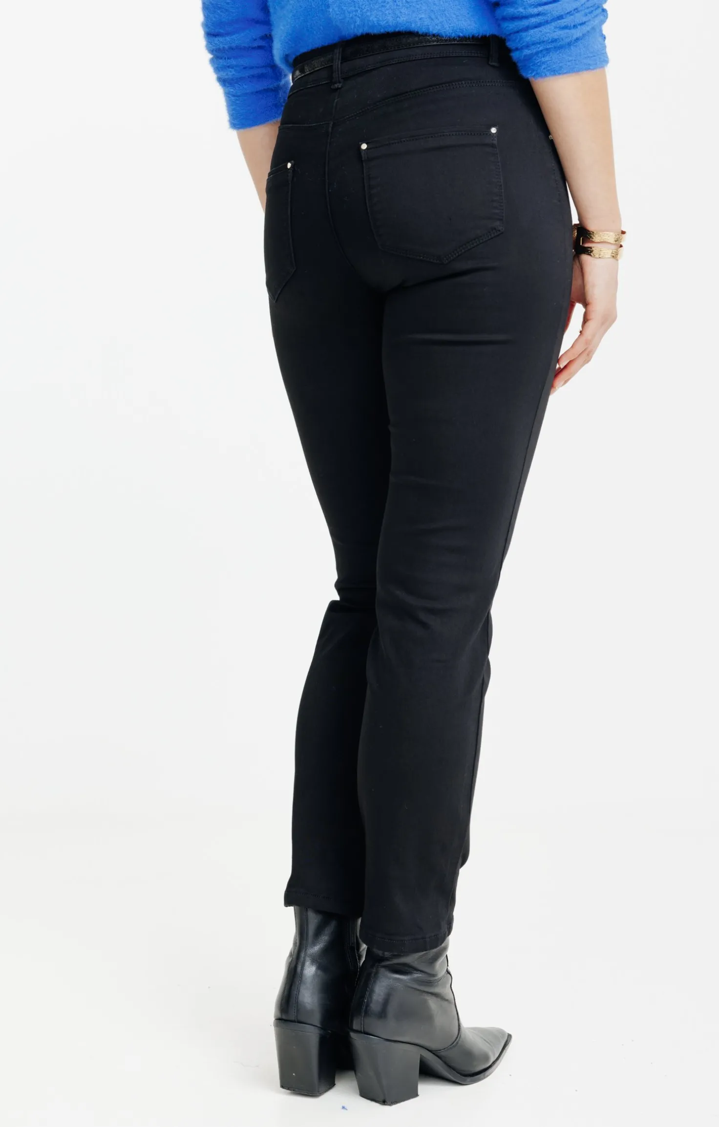 Armand Thiery pantalon 7/8ème détail broderie - Noir Clearance