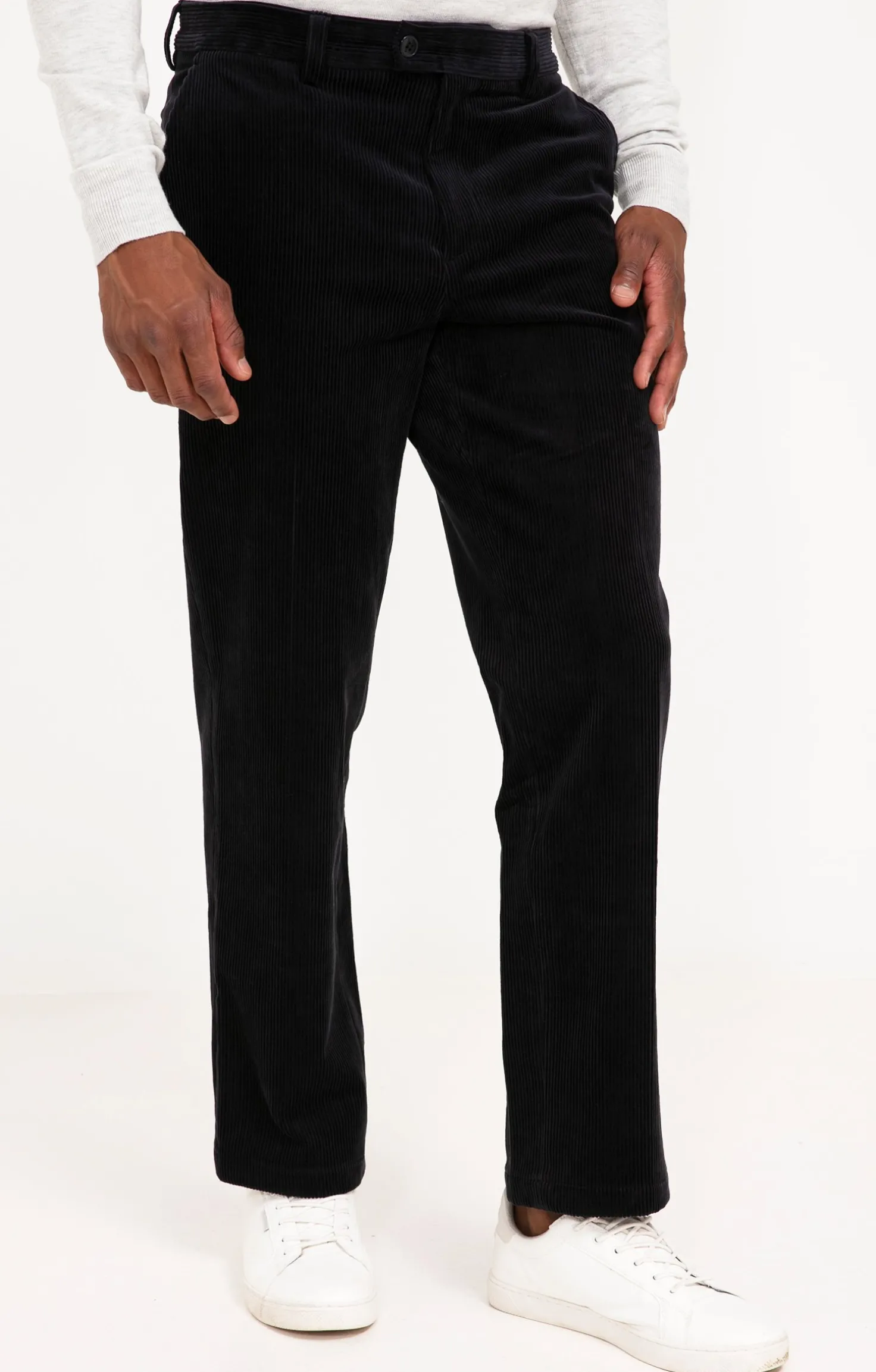 Armand Thiery Pantalon velours extensible - Marine Store