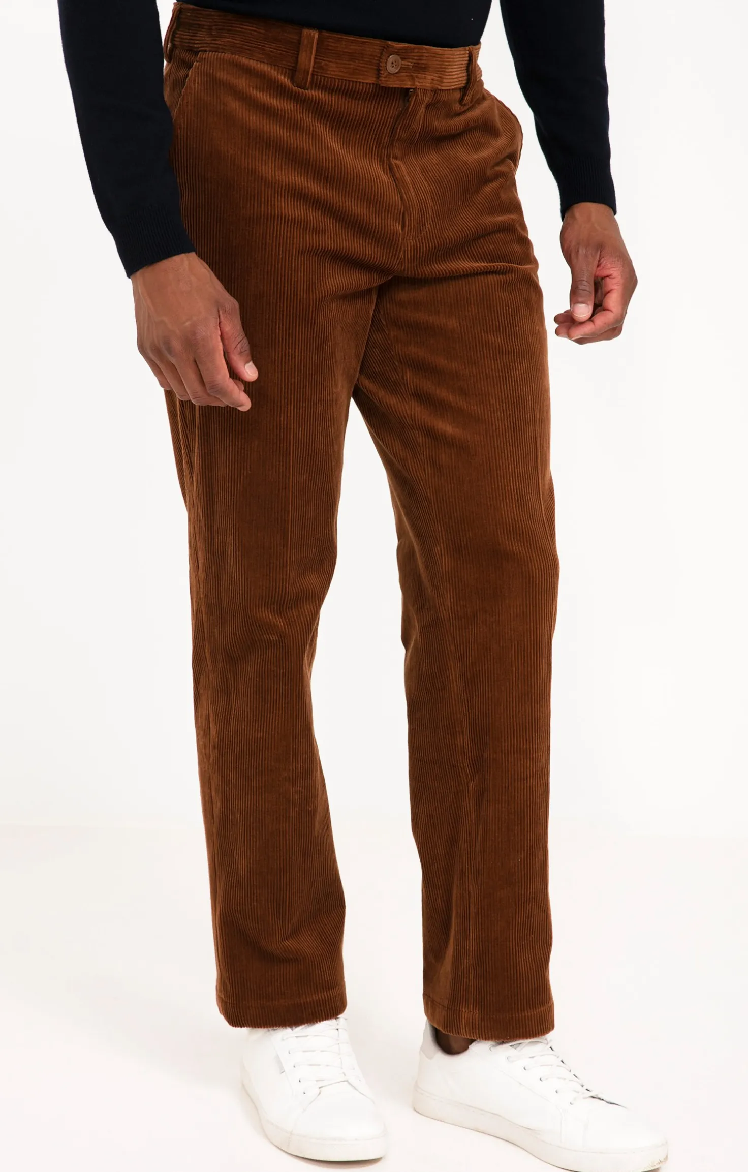 Armand Thiery Pantalon velours extensible - Moka Best Sale