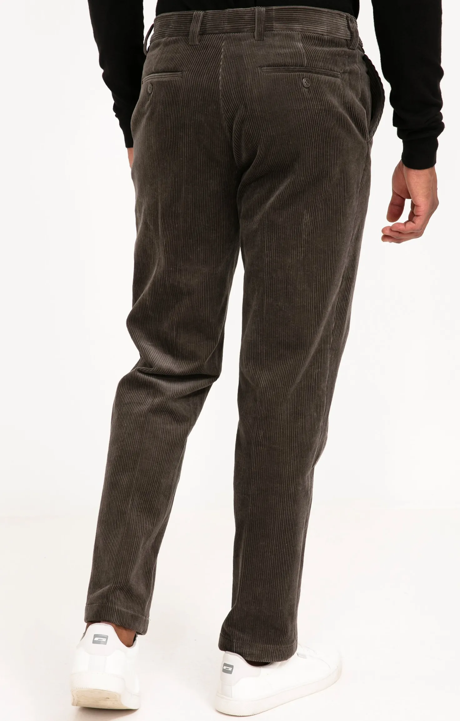 Armand Thiery Pantalon velours extensible - Kaki Cheap