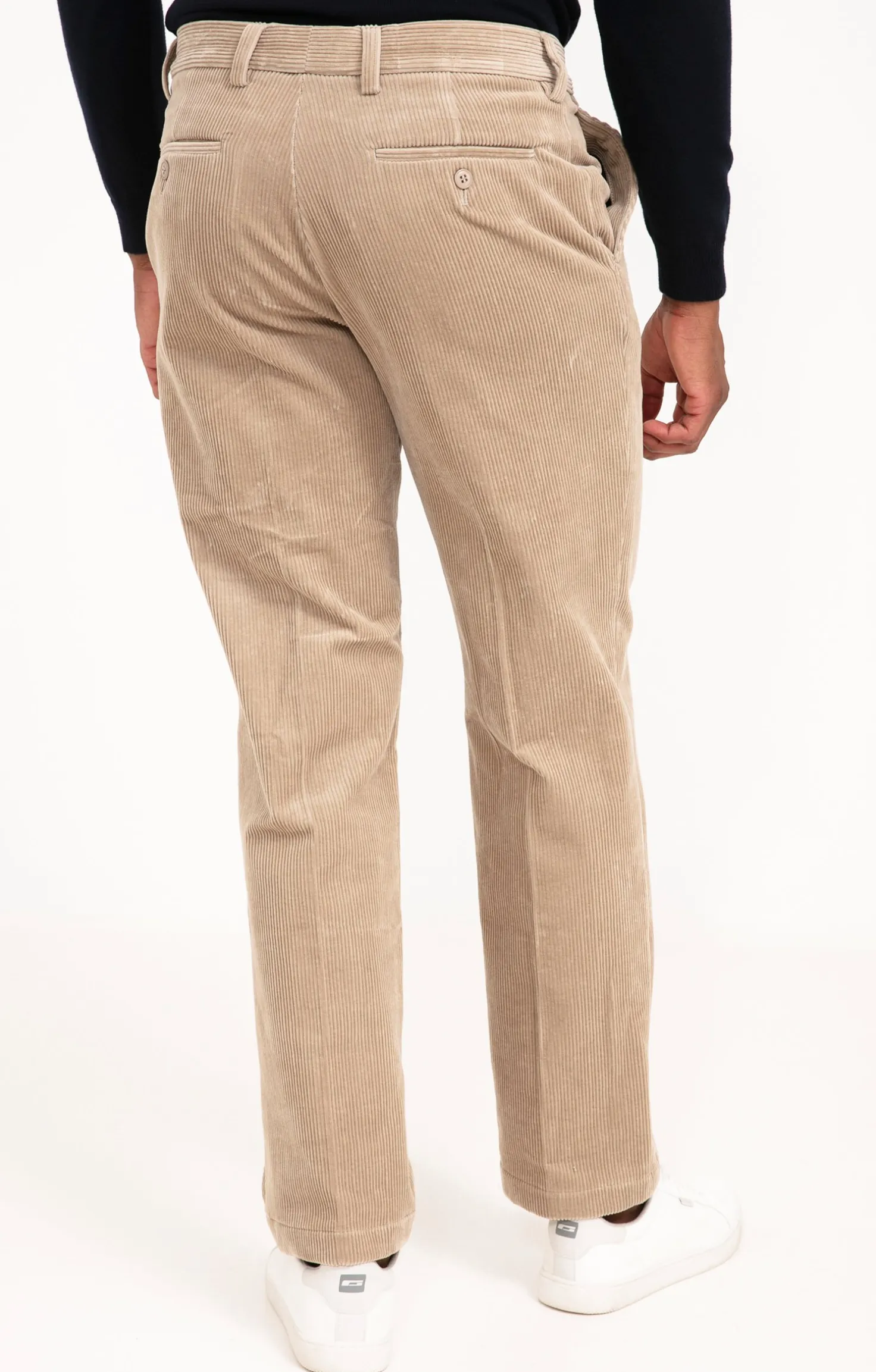 Armand Thiery Pantalon velours extensible - Beige Fashion