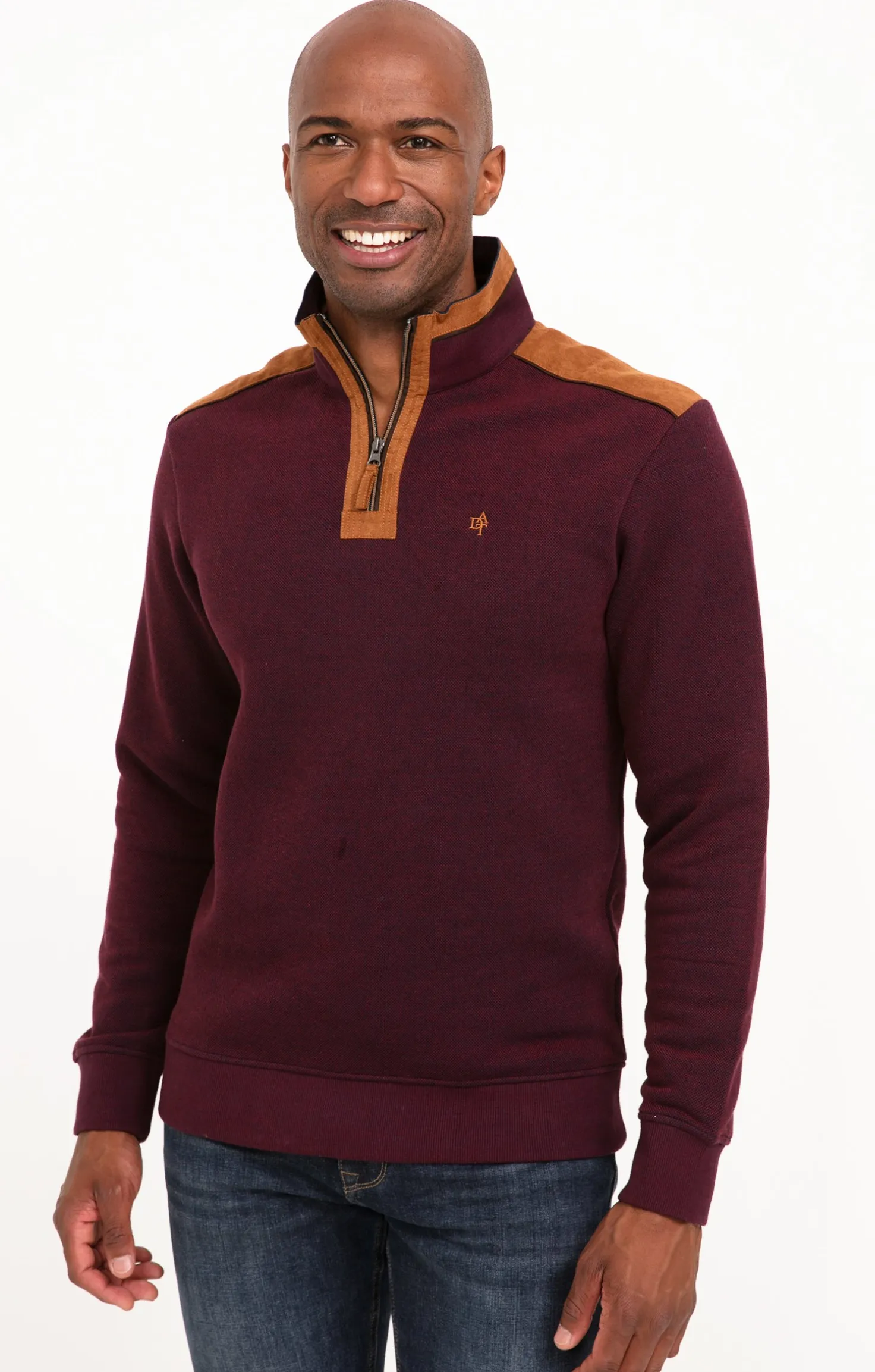 Armand Thiery Polo col montant manches longues - Bordeaux Cheap