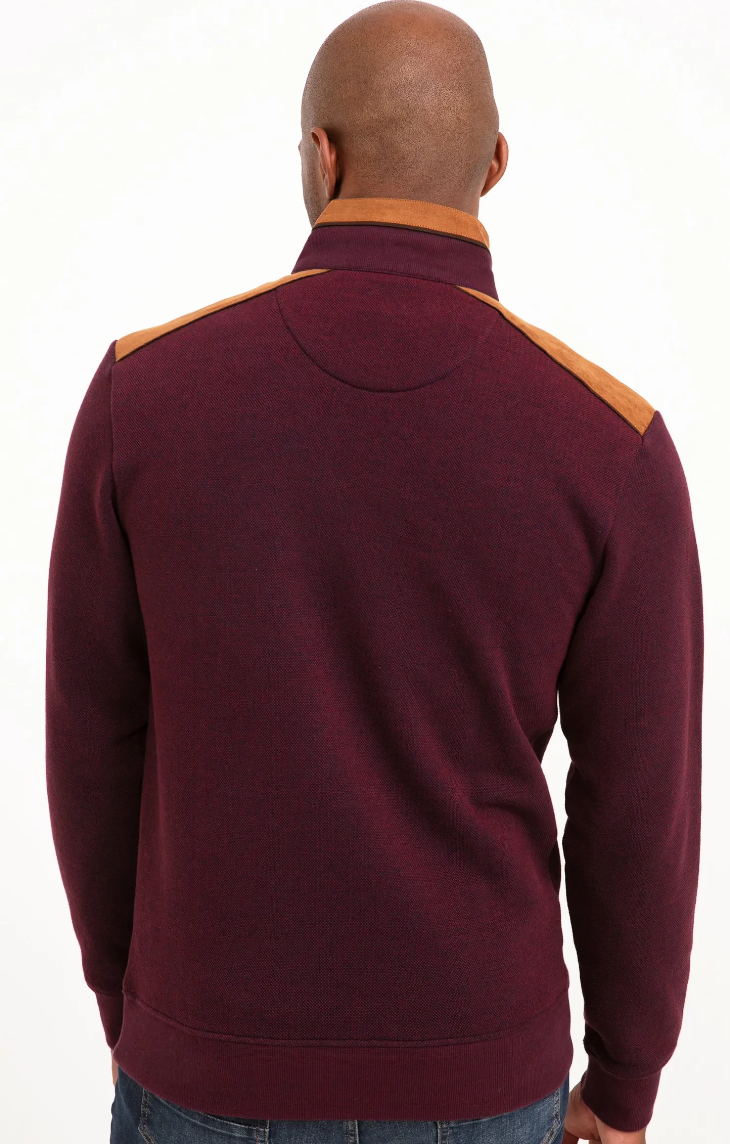 Armand Thiery Polo col montant manches longues - Bordeaux Cheap