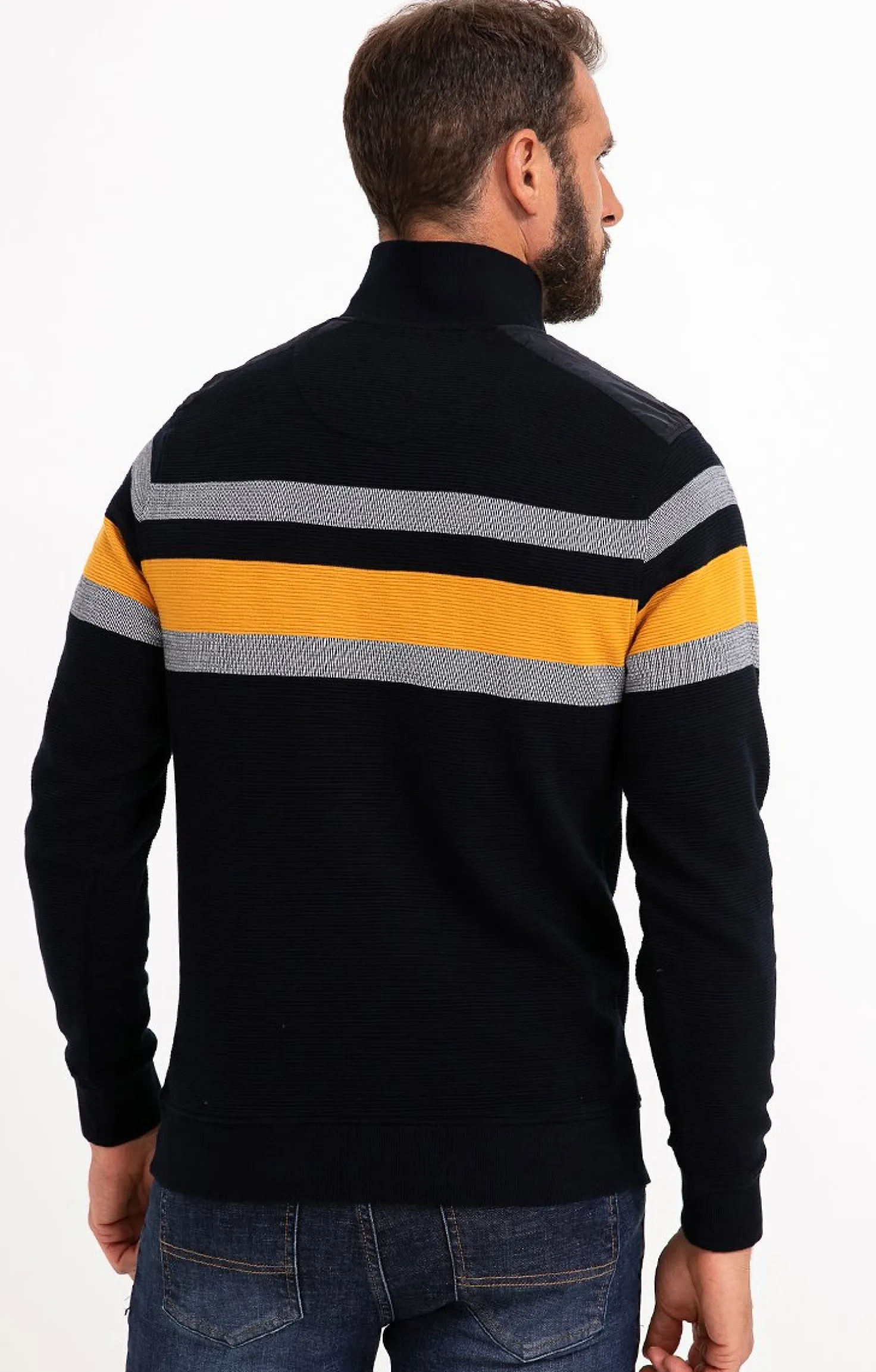 Armand Thiery Polo col montant manches longues Bandit - Jaune Outlet