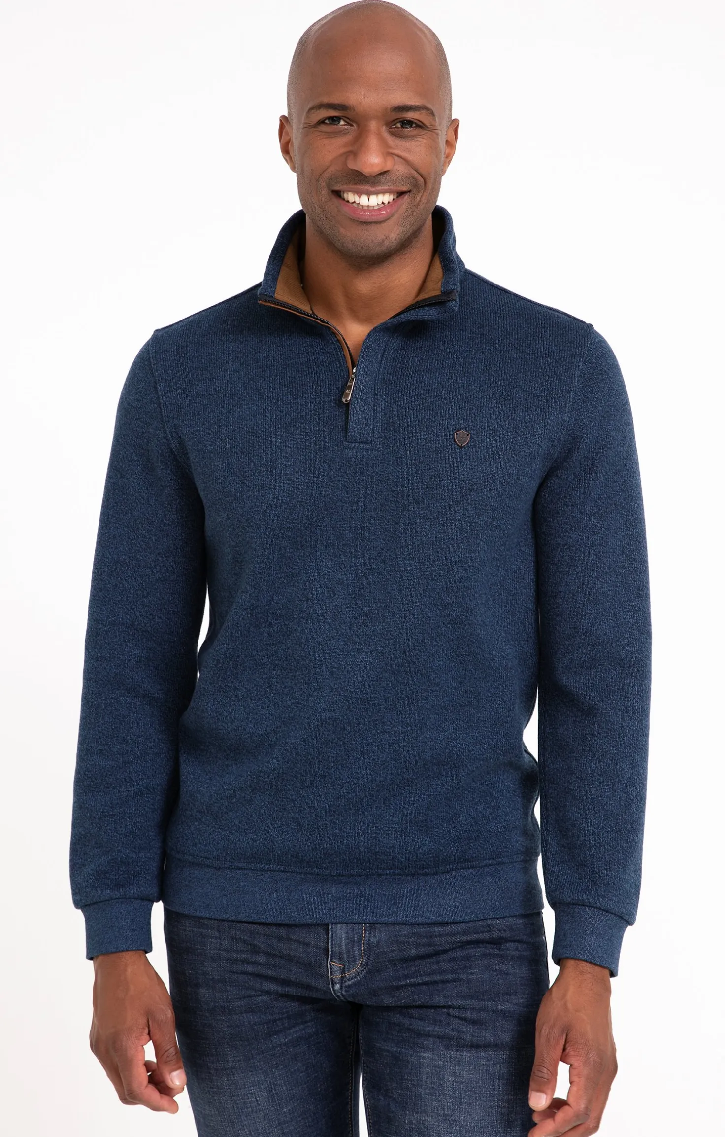 Armand Thiery Polo col montant manches longues Chaud - Bleudur Shop