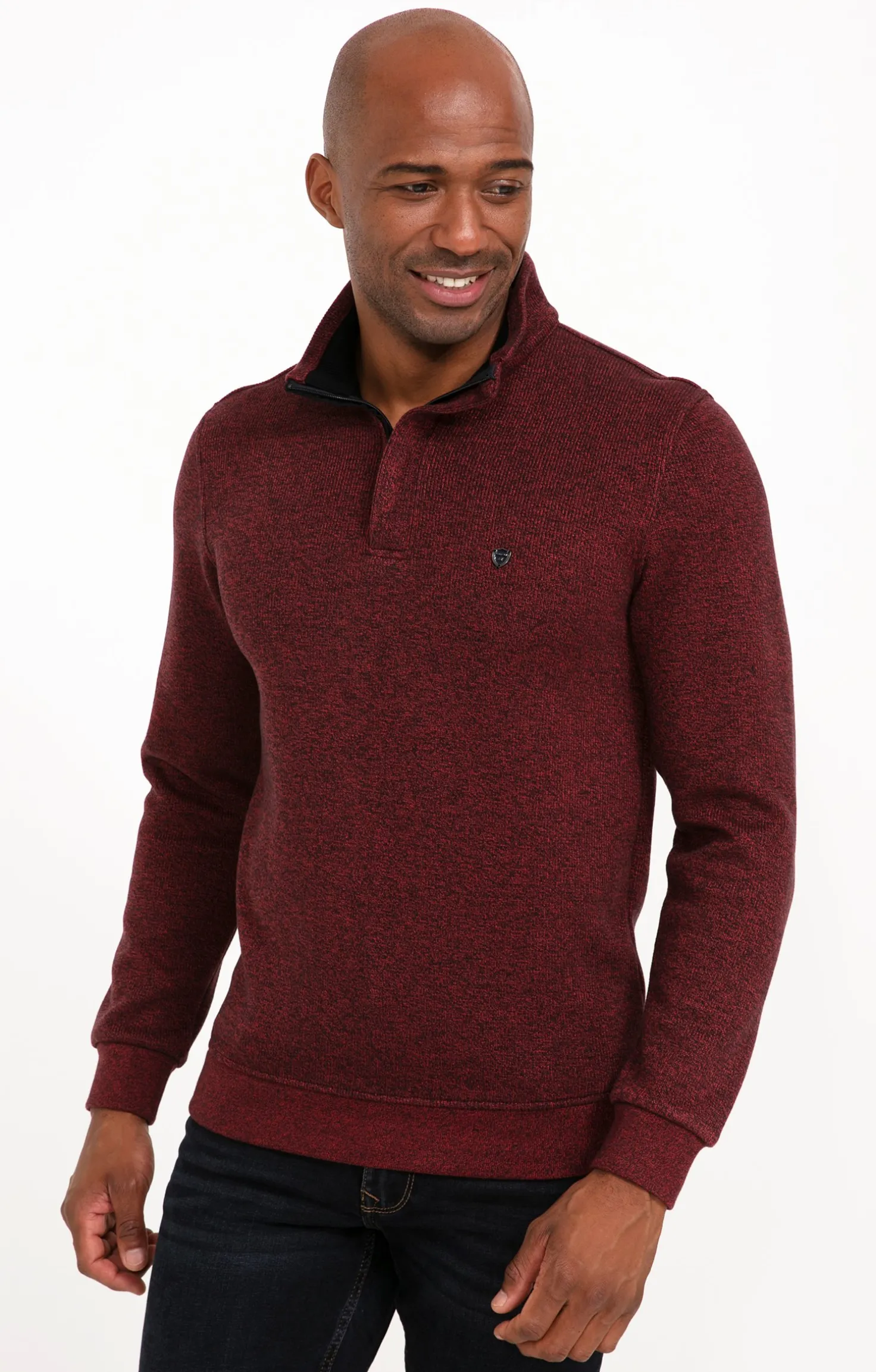 Armand Thiery Polo col montant manches longues Chaud - Bordeaux Store