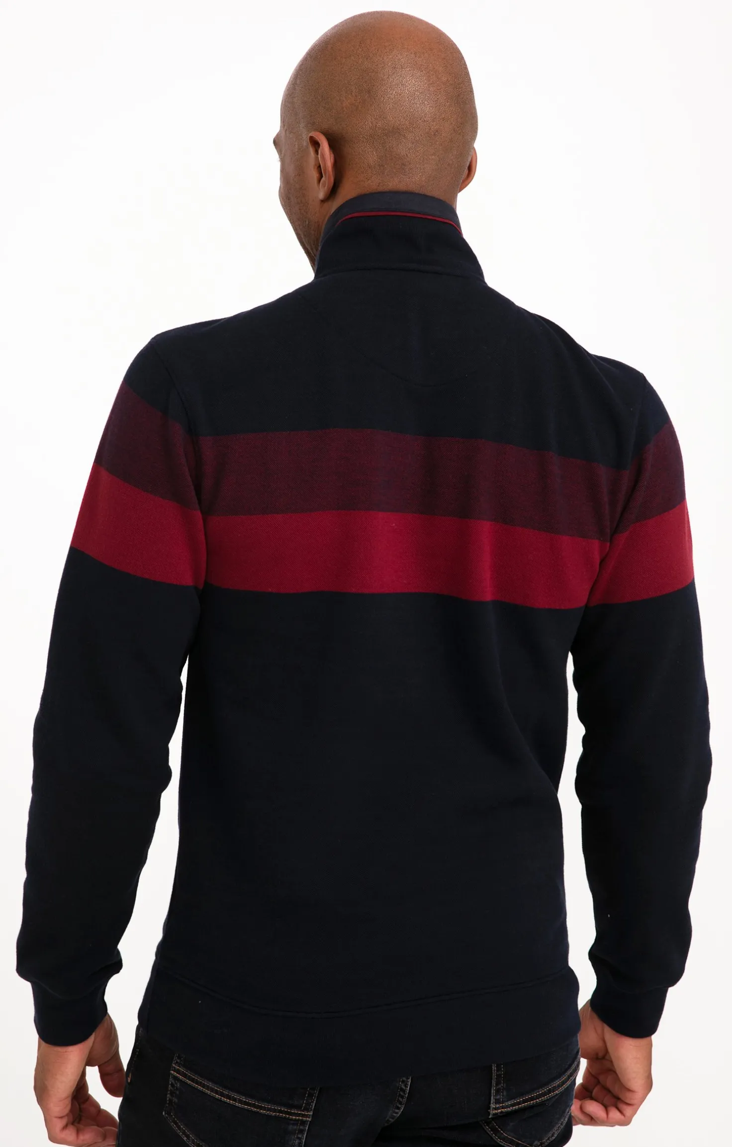 Armand Thiery Polo col montant manches longues Raysin - Bordeaux Shop