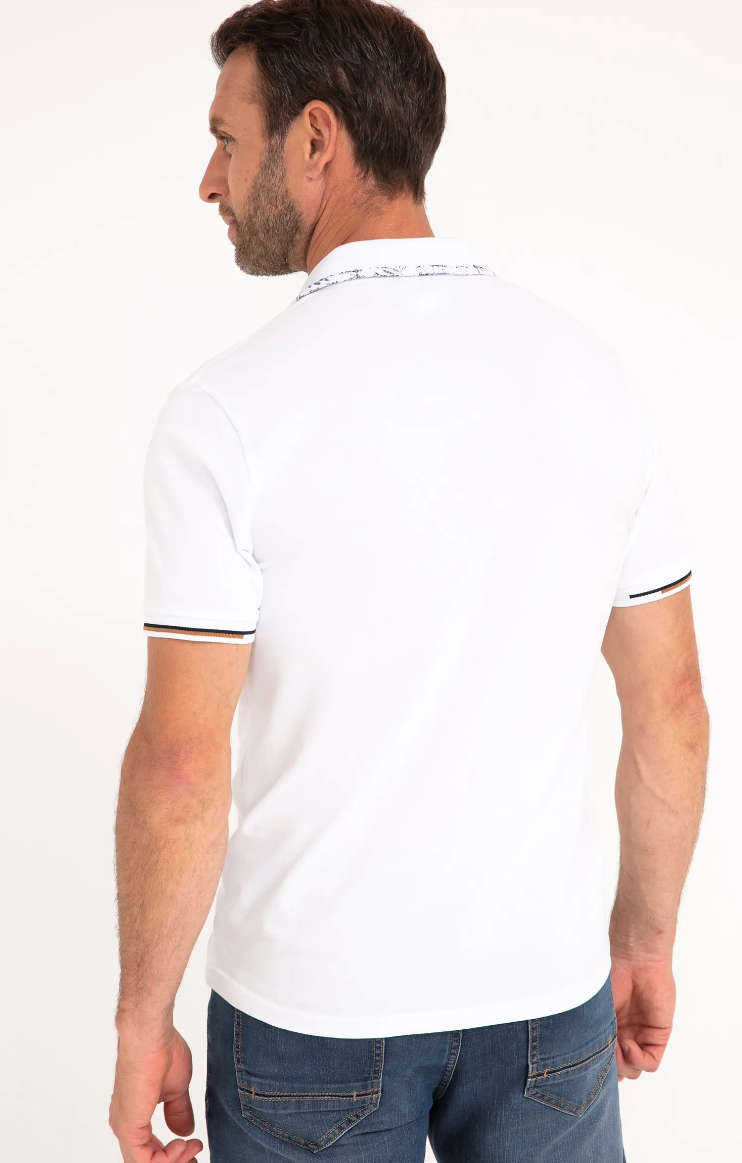 Armand Thiery Polo manches courtes Badgy - Blanc Fashion