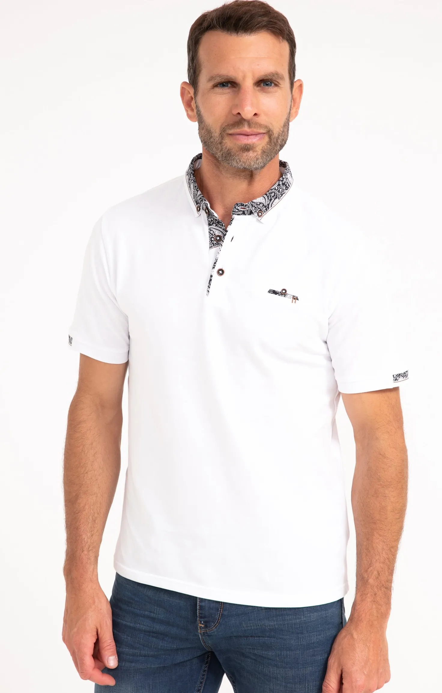 Armand Thiery Polo manches courtes Romantique - Blanc Sale