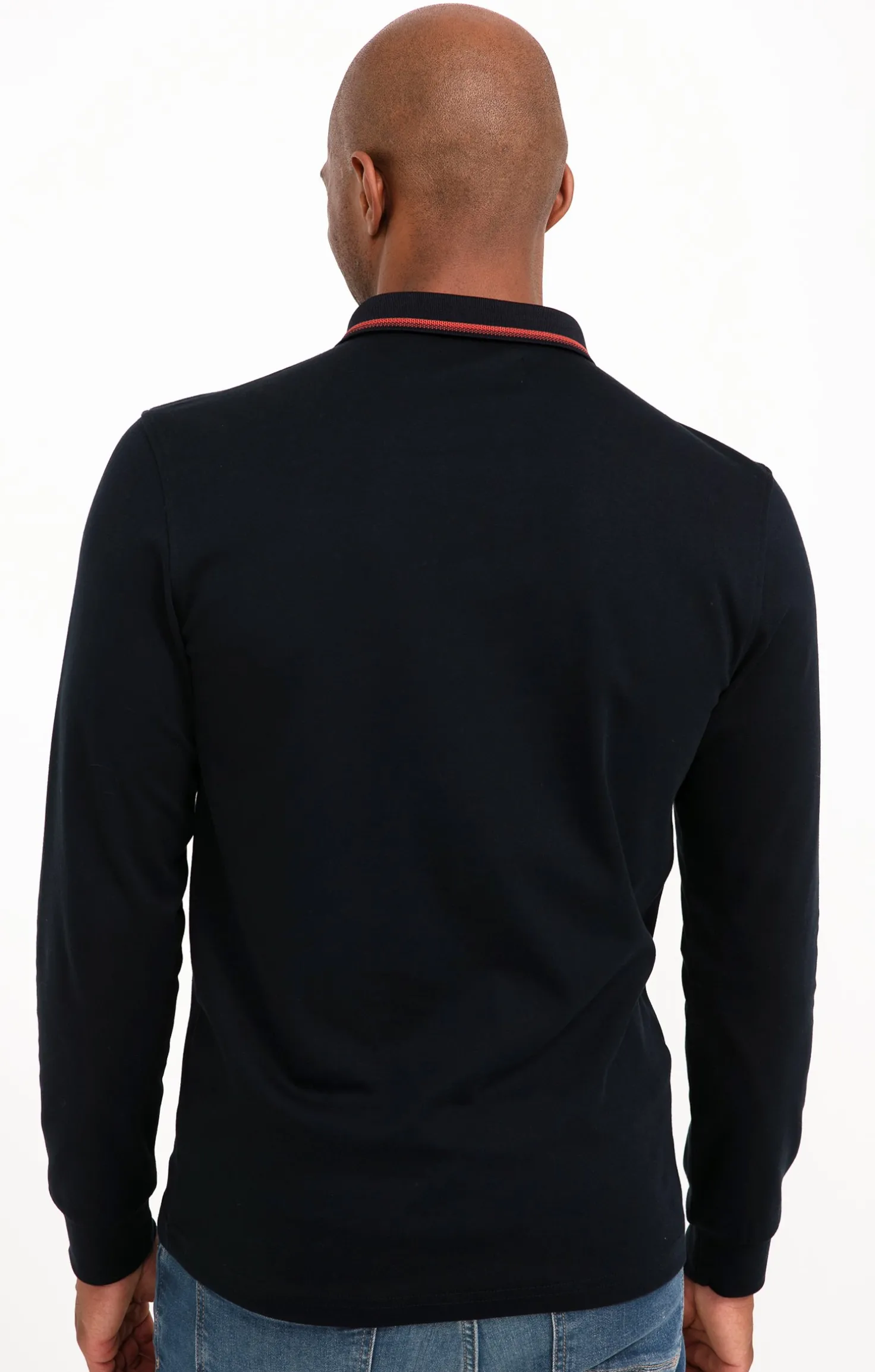 Armand Thiery Polo manches longues Brique - Marine Best Sale