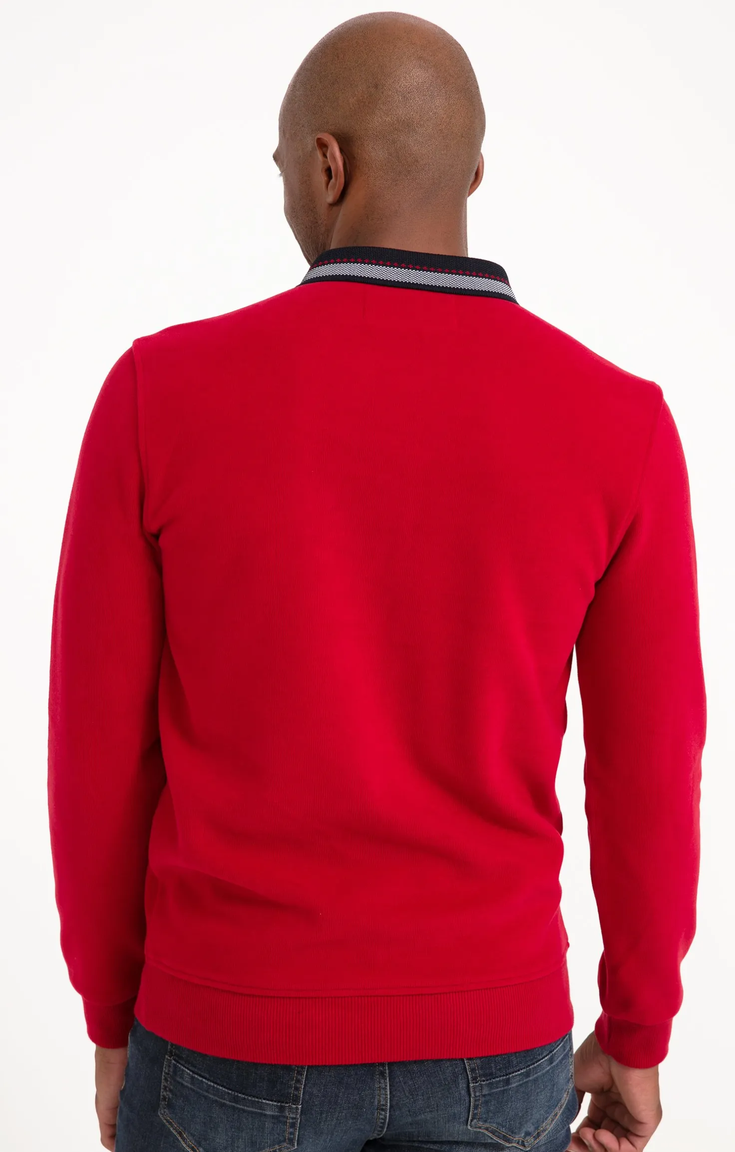 Armand Thiery Polo manches longues Chic - Rouge Discount