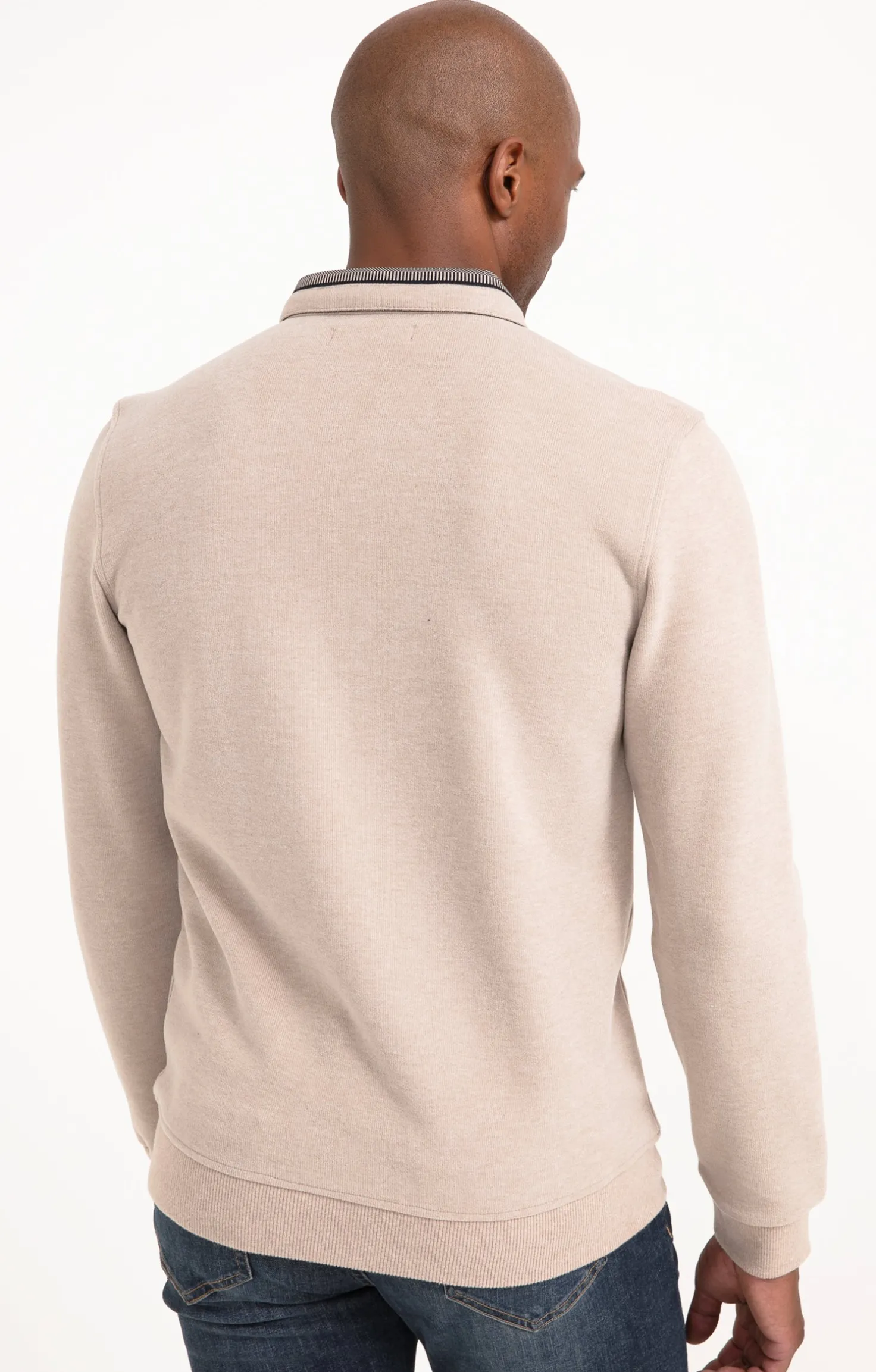 Armand Thiery Polo manches longues Chic - Beige Discount