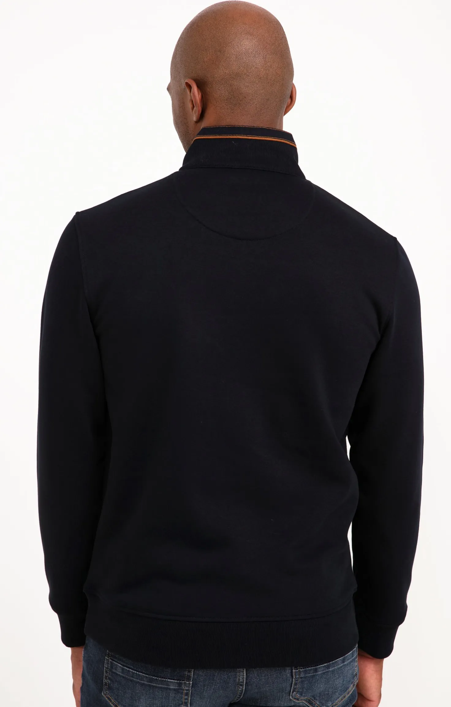 Armand Thiery Polo manches longues col montant Sued - Marine Outlet