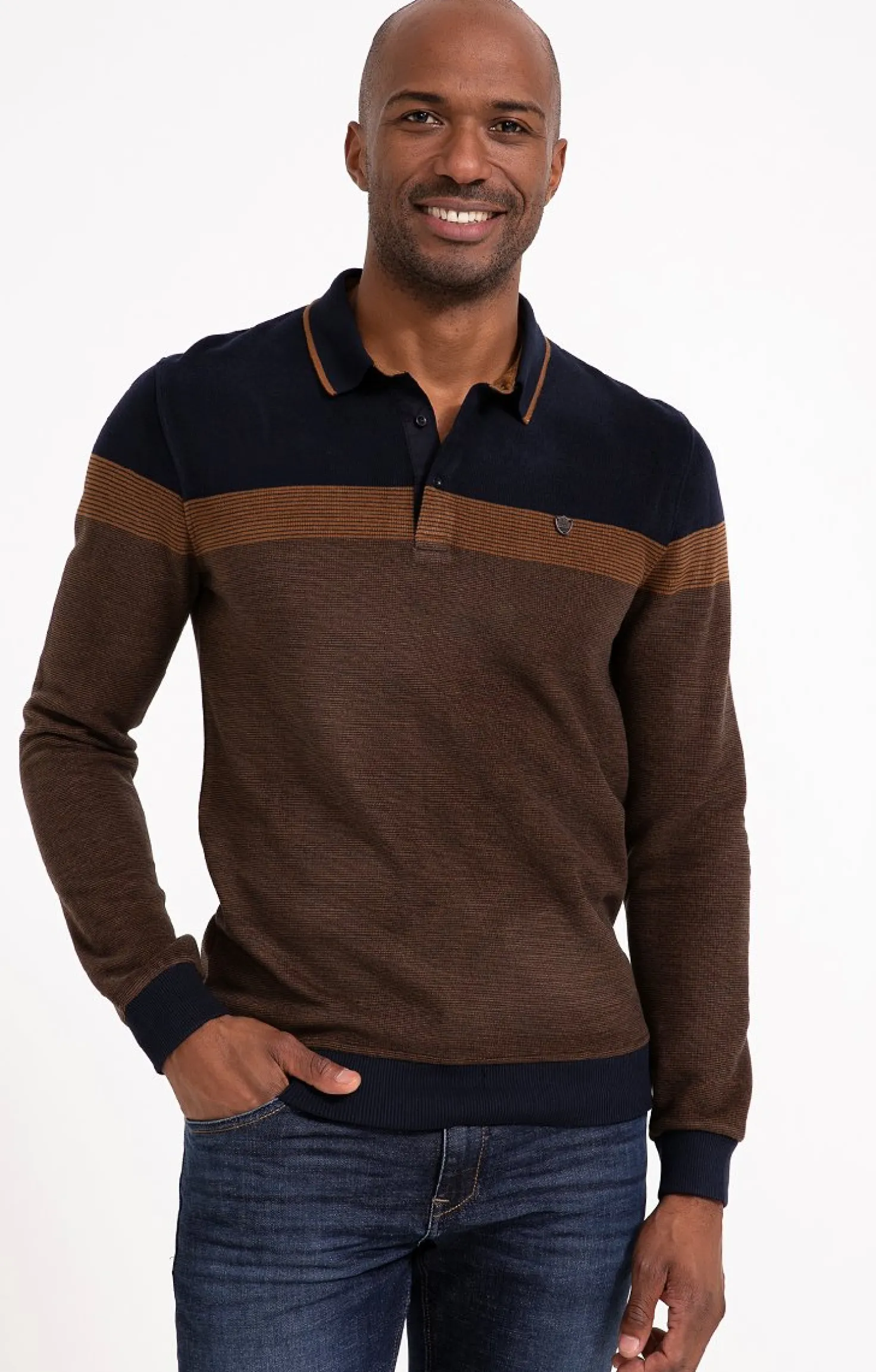 Armand Thiery Polo manches longues Ray - Marine Hot