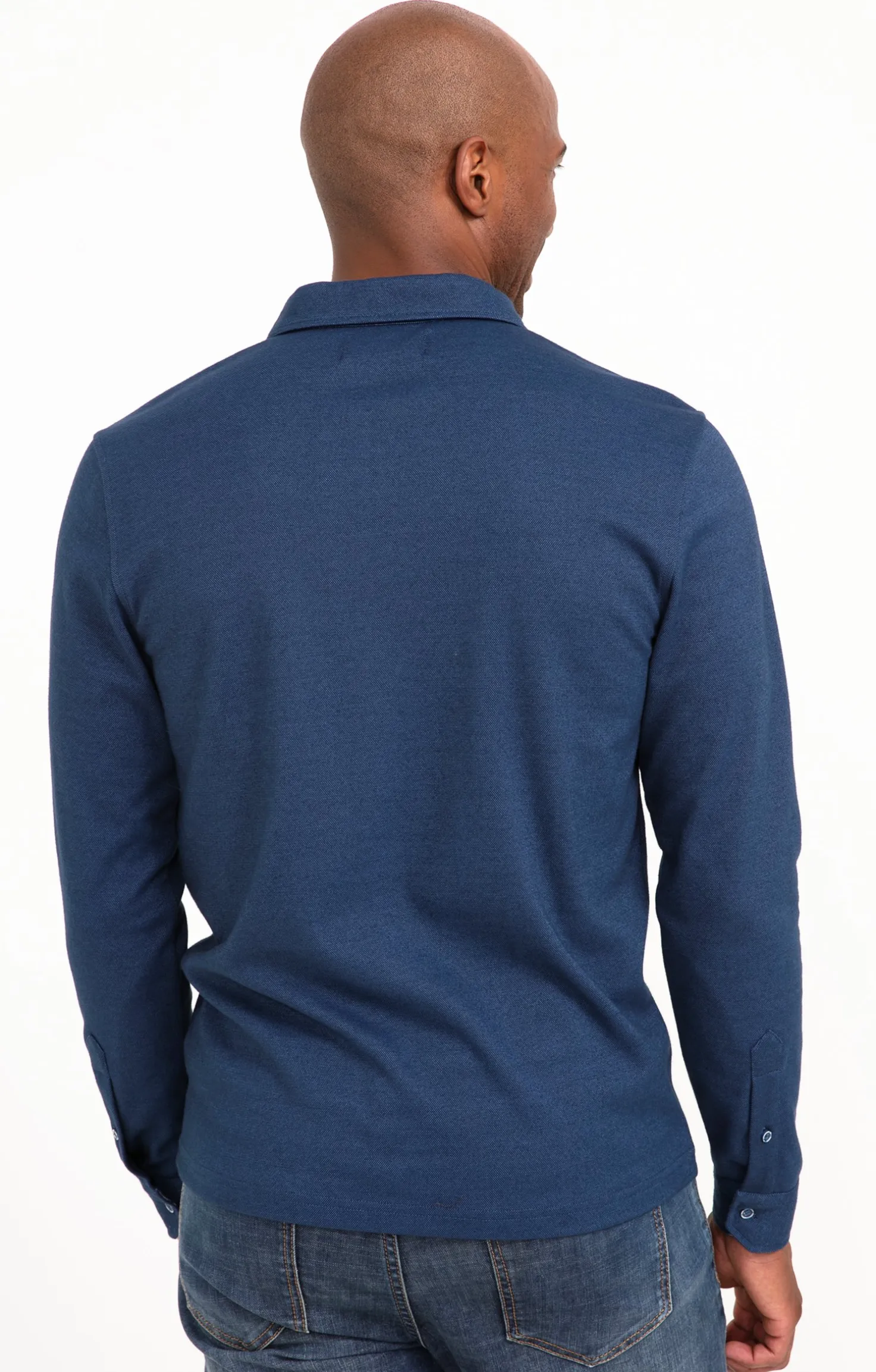 Armand Thiery Polo manches longues Sheldon - Bleu Hot