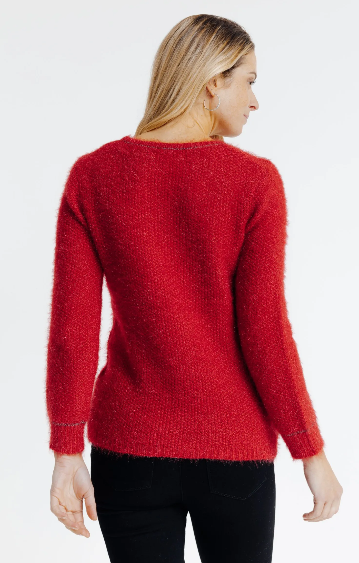 Armand Thiery Pull broderie chat - Rouge Flash Sale