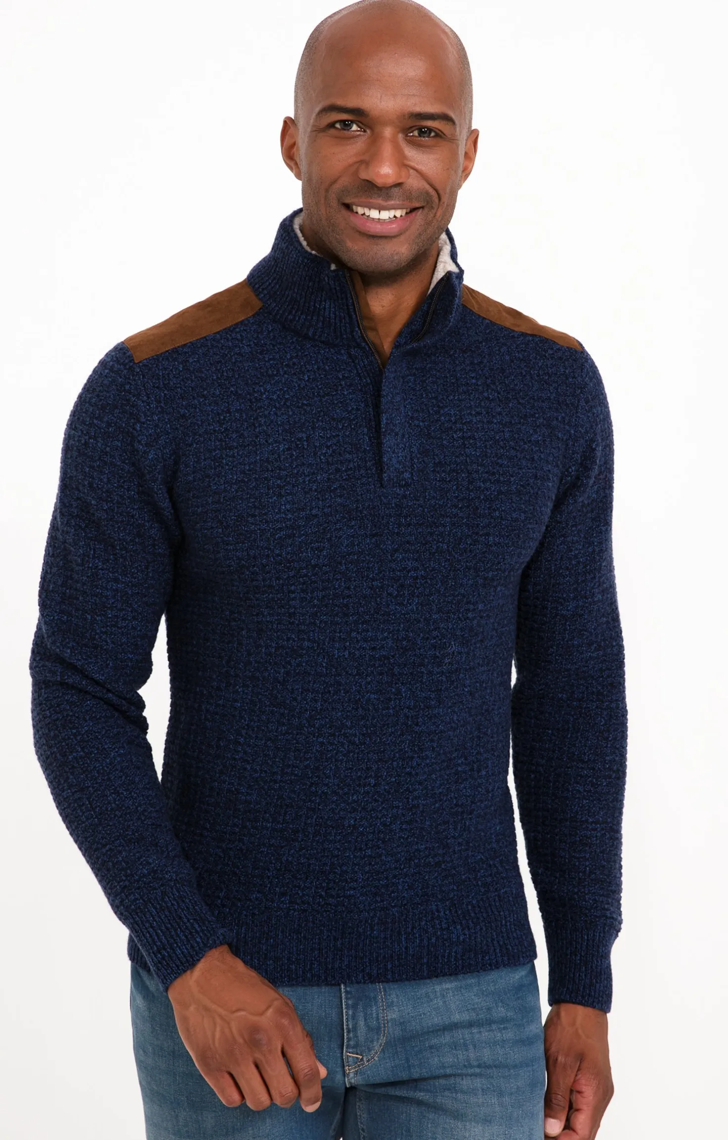 Armand Thiery Pull col montant avec sherpa - Bleudur Store