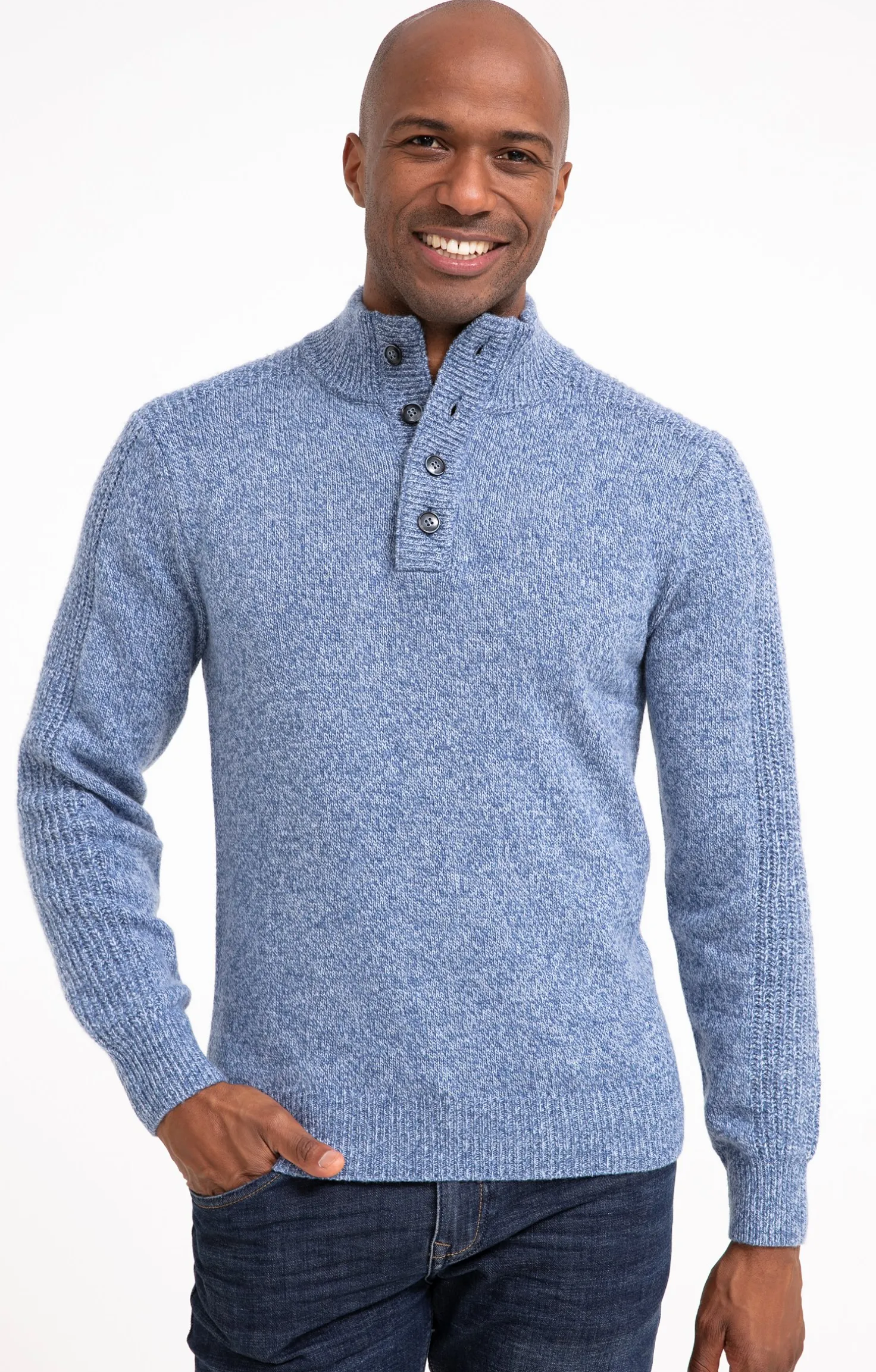 Armand Thiery Pull col montant boutonné - Bleuciel Store