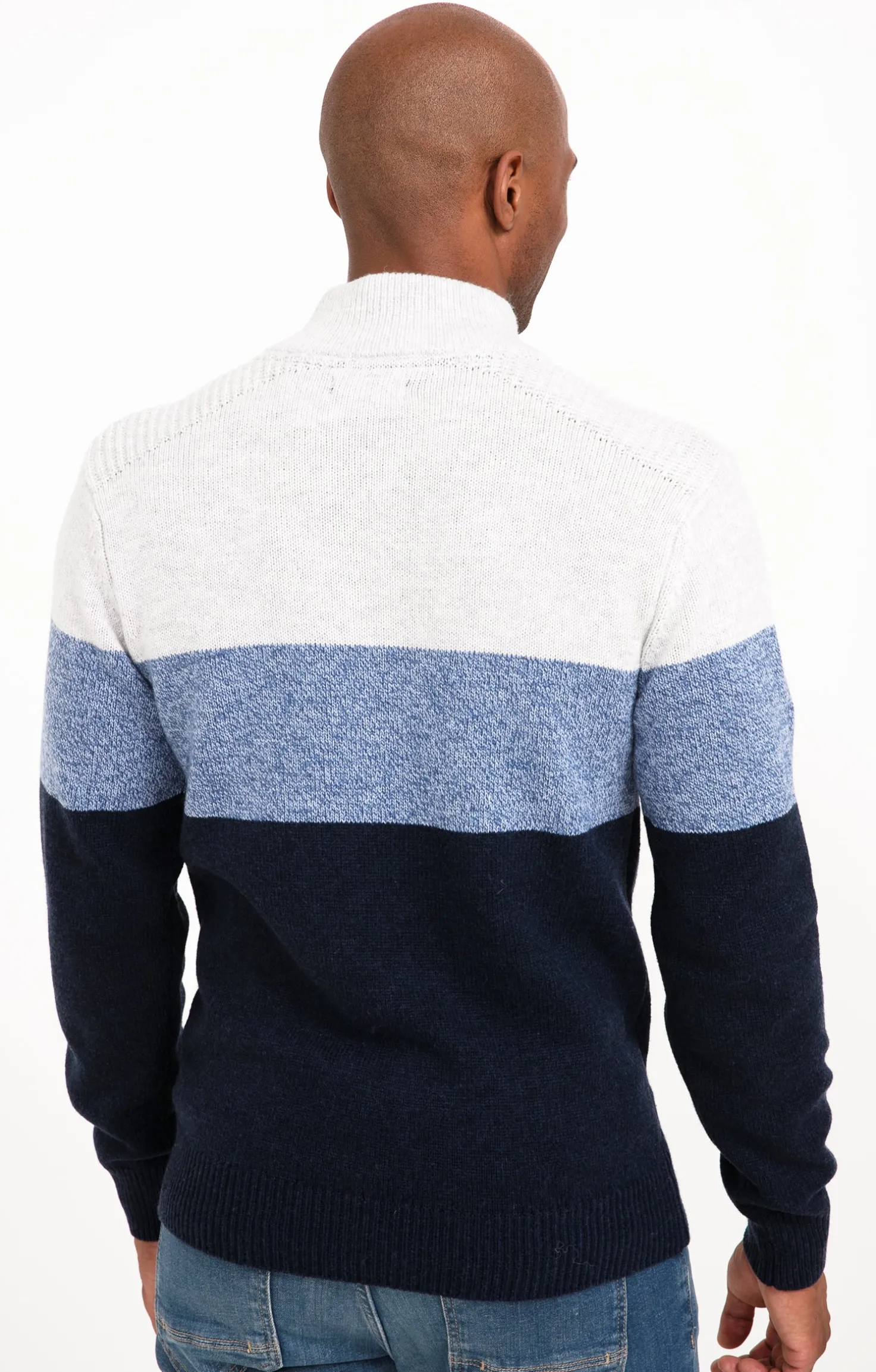 Armand Thiery Pull col montant rayé - Bleuciel Shop