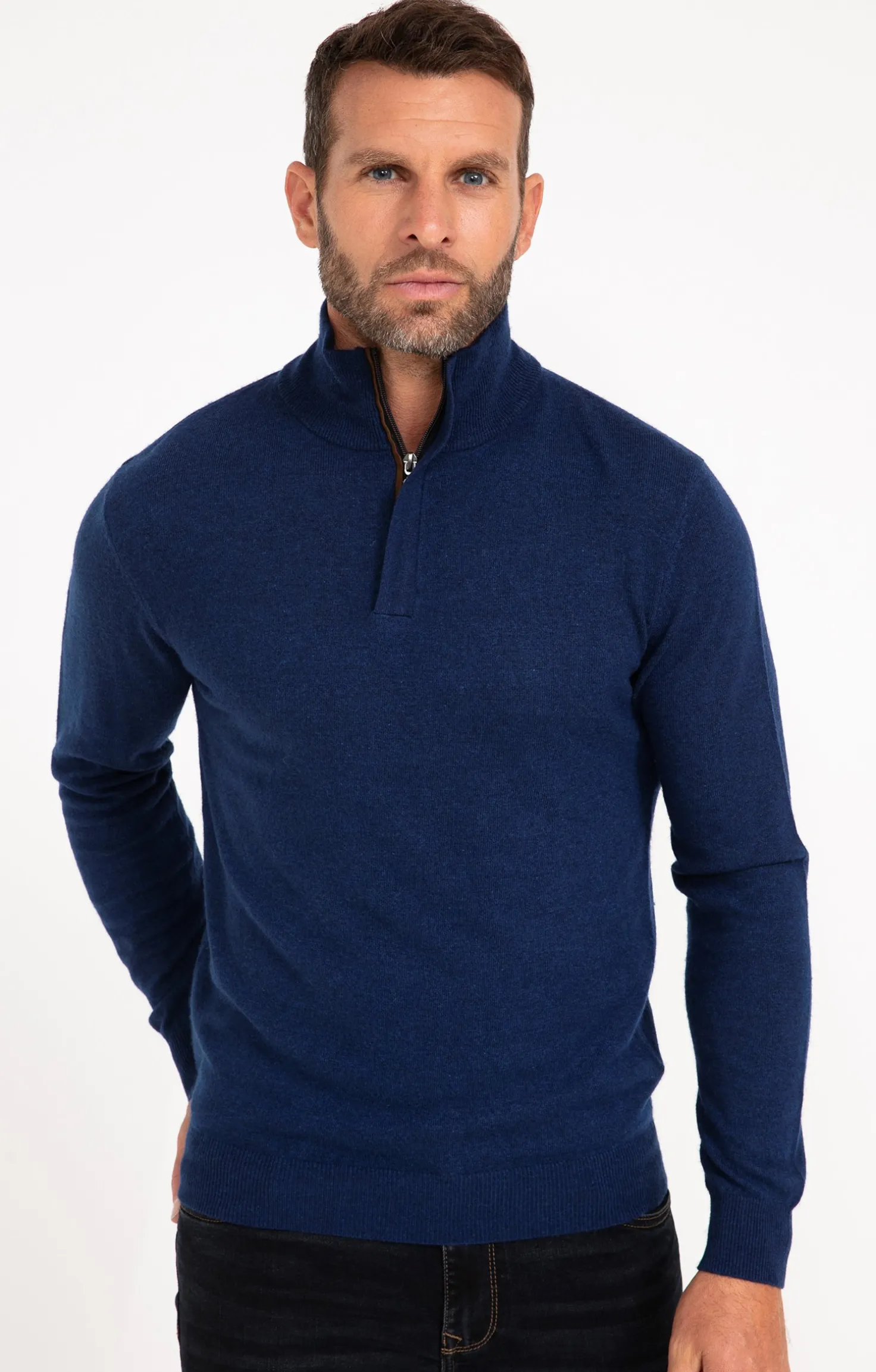 Armand Thiery Pull col montant zippé - Marine Best Sale