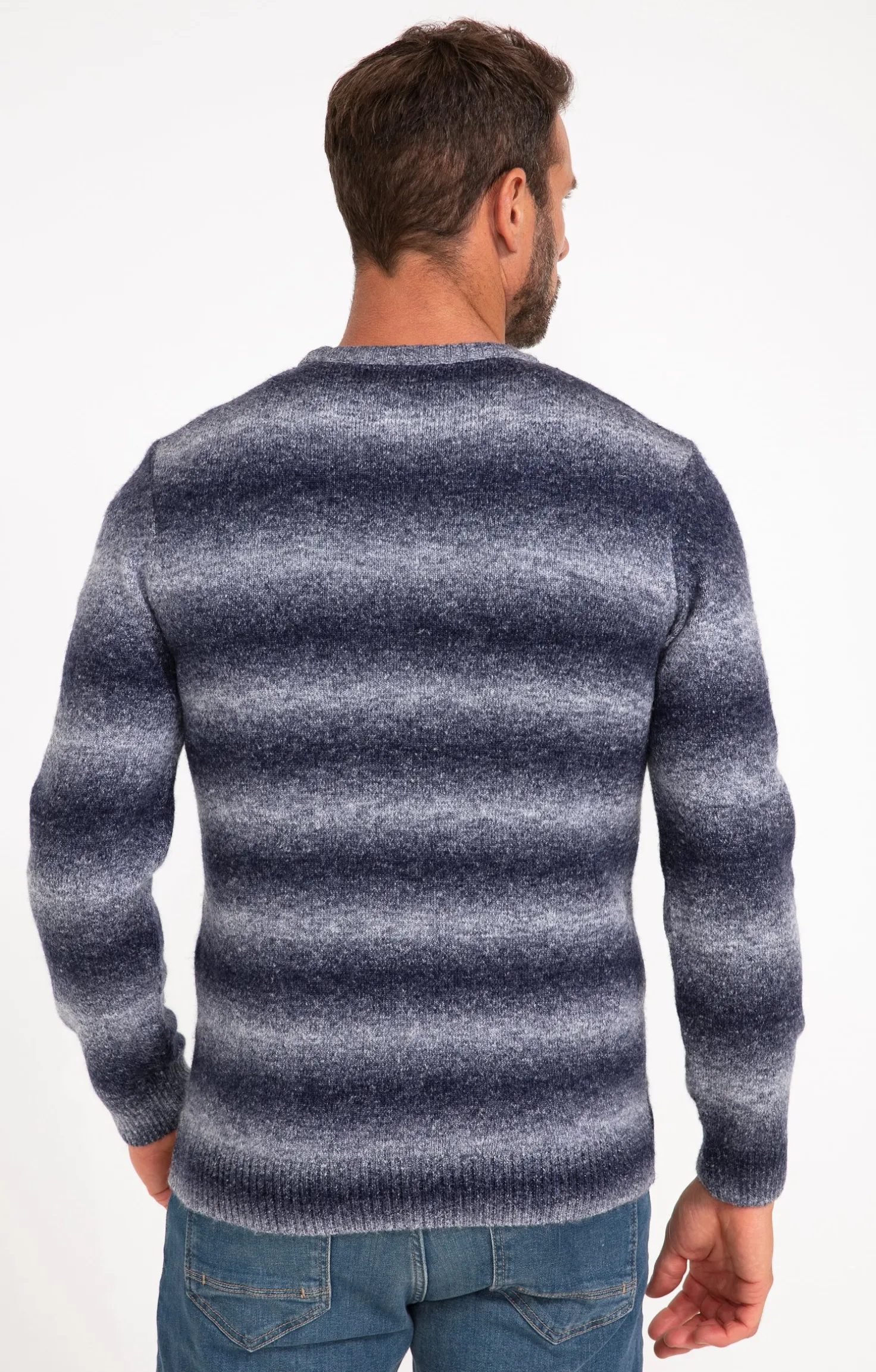 Armand Thiery Pull col rond dégradé - Bleu Shop