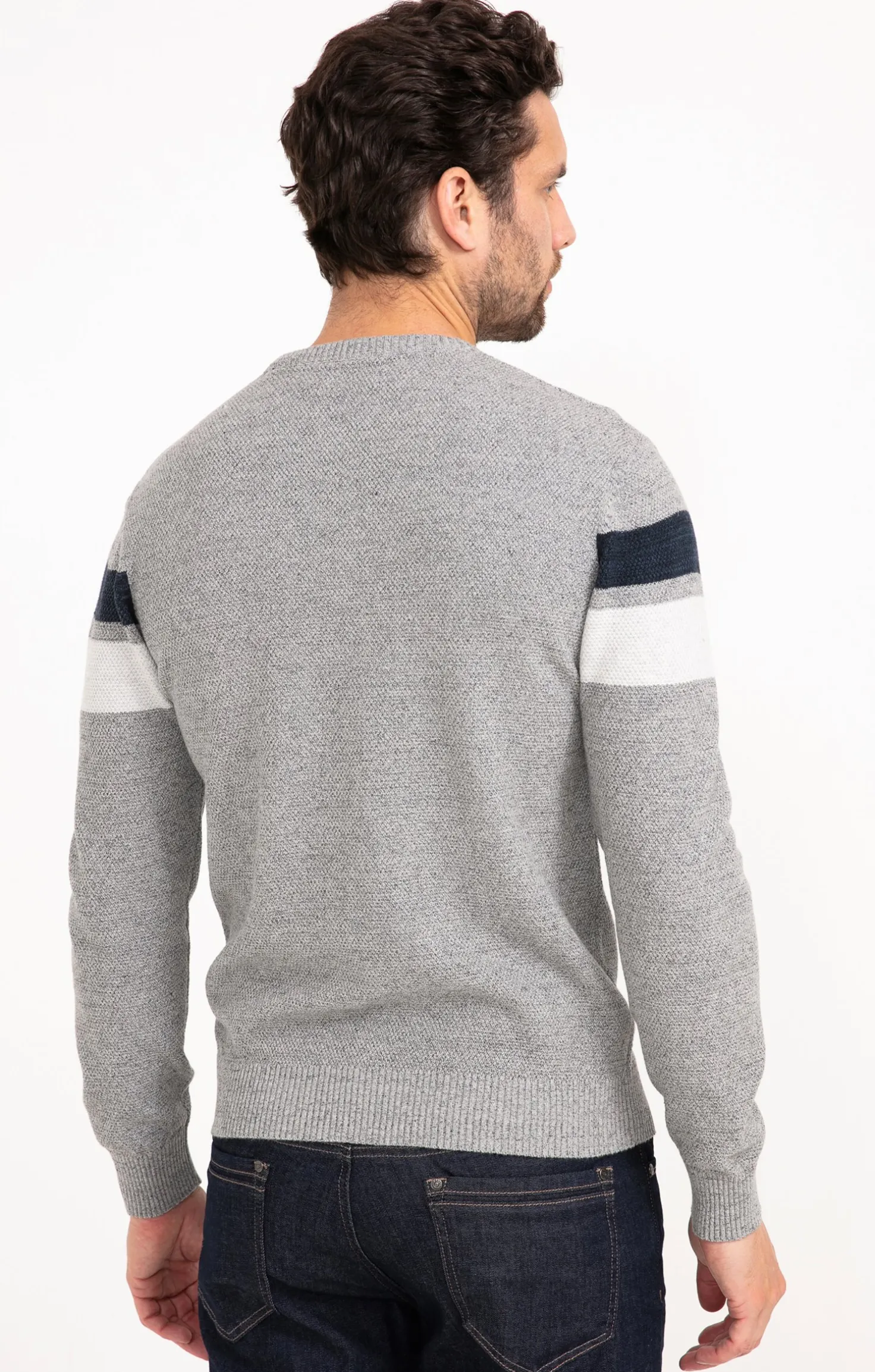 Armand Thiery Pull col rond rayé - Grisclair Online