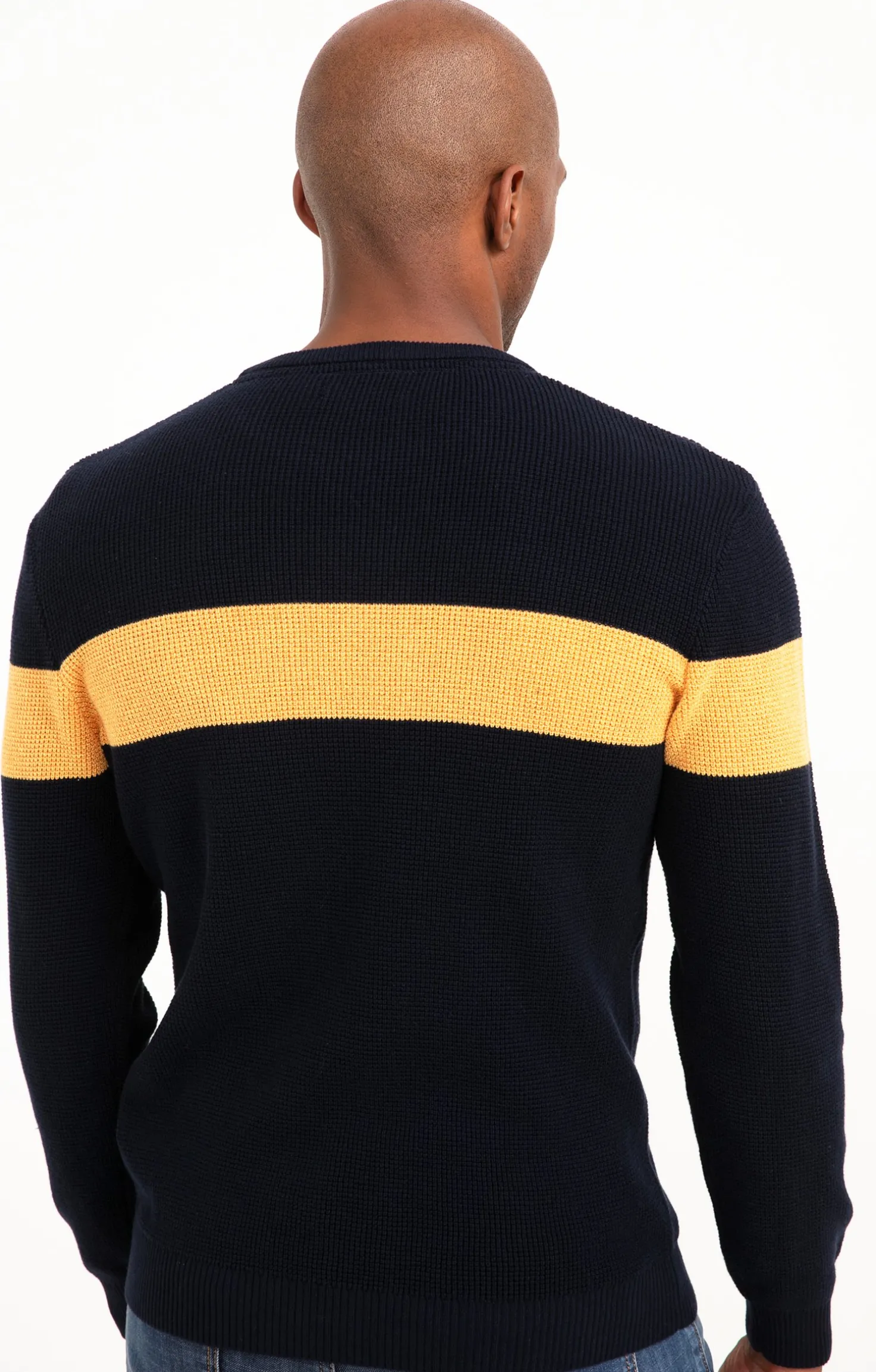 Armand Thiery Pull col rond rayé - Marine Shop