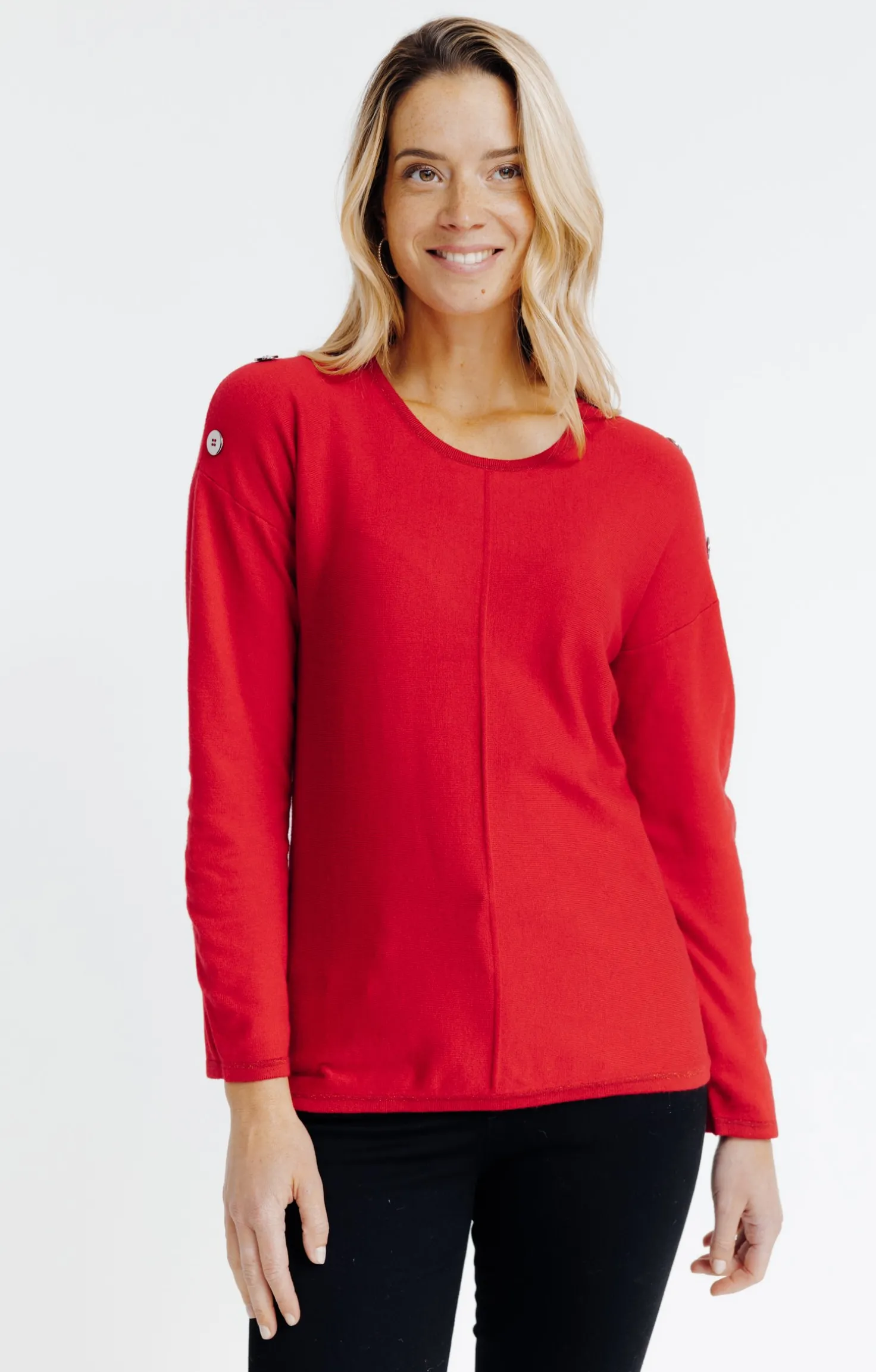 Armand Thiery Pull détails lurex - Rouge Store