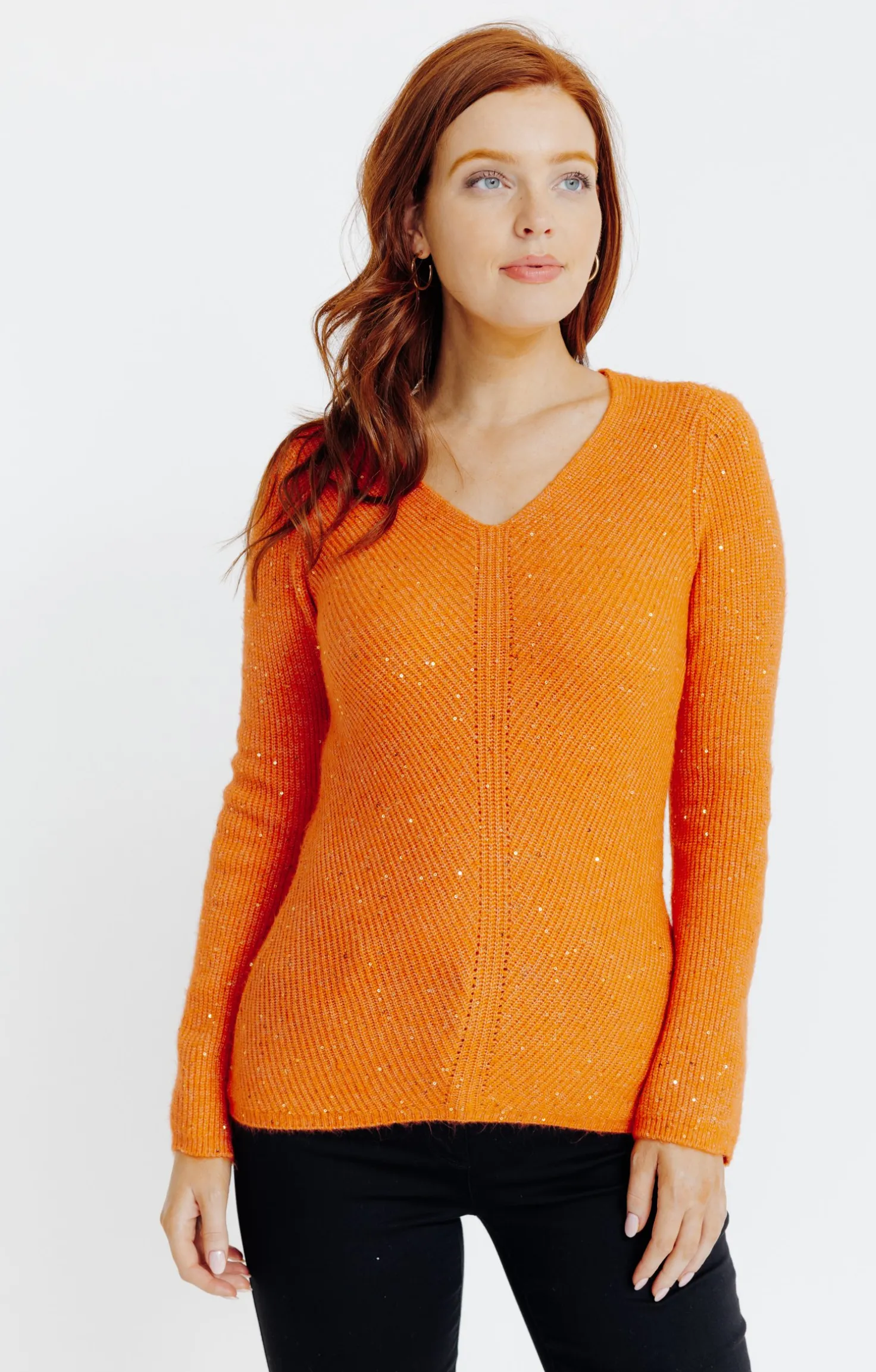 Armand Thiery Pull maille anglaise - Mandarine Sale