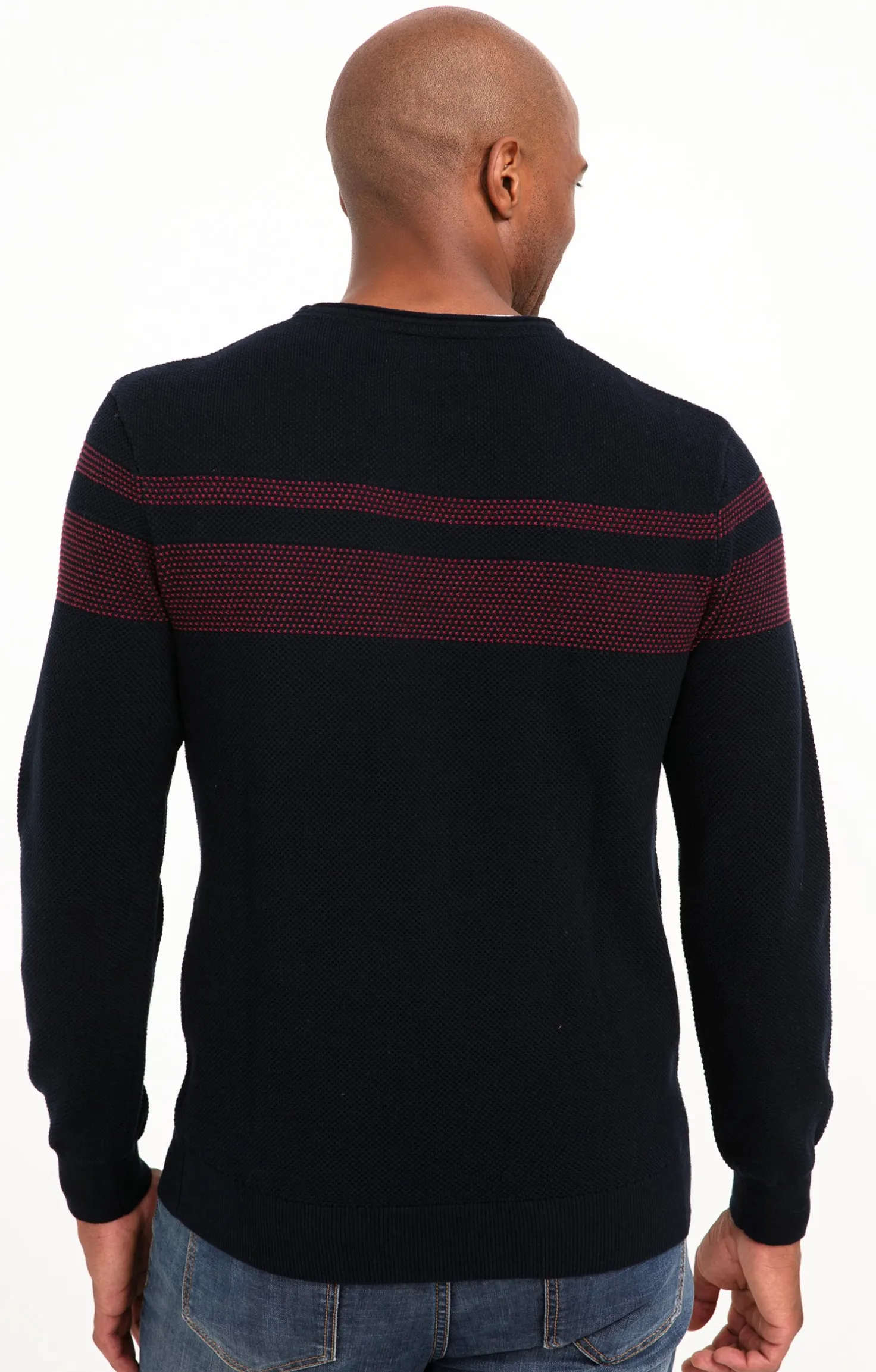 Armand Thiery Pull rayure placée - Bordeaux Store