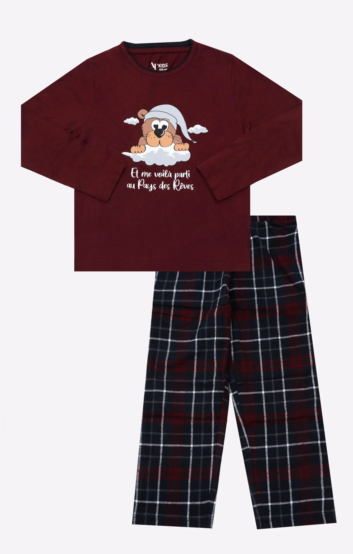 Armand Thiery Pyjama enfant rêve - Bordeaux Sale