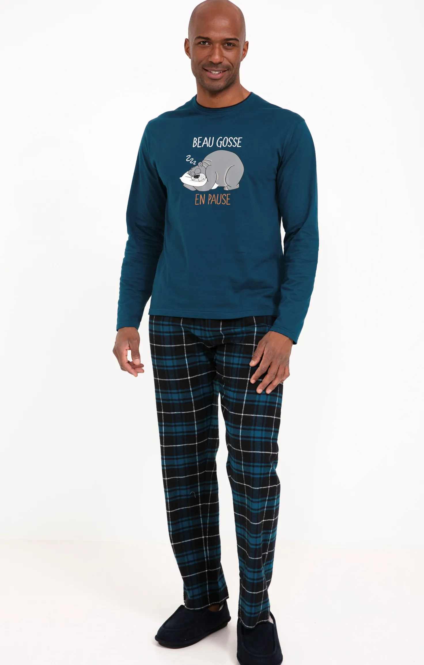 Armand Thiery Pyjama long Beau gosse - Pétrole Best Sale