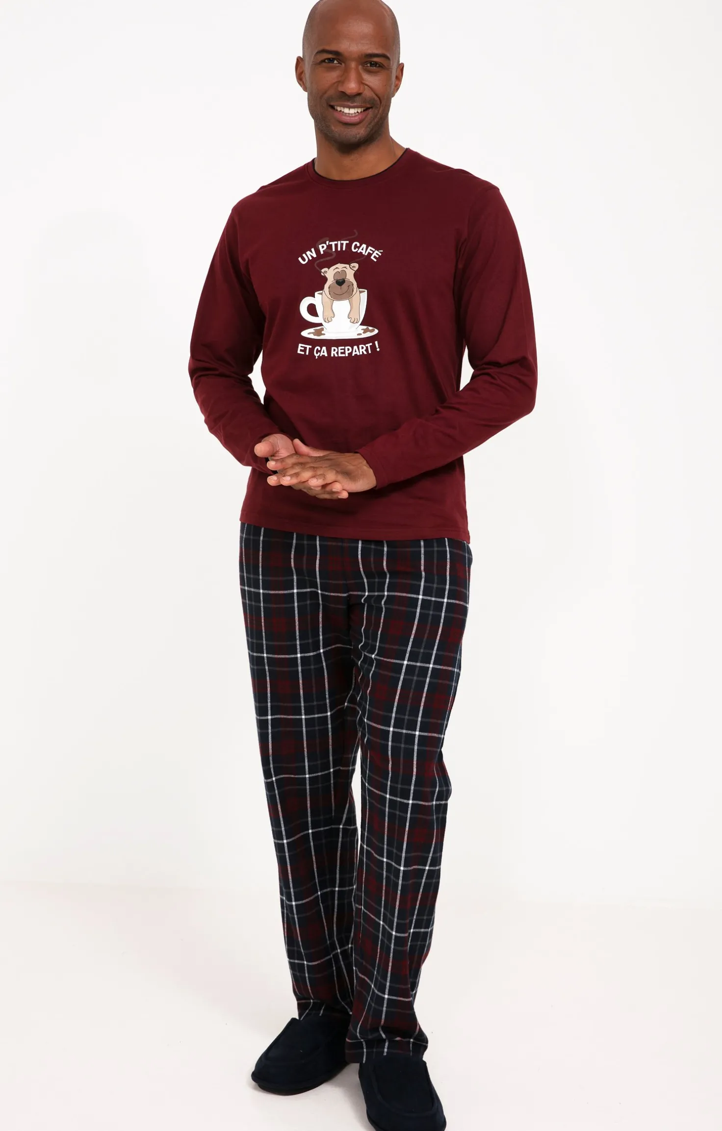 Armand Thiery Pyjama long café - Bordeaux Flash Sale