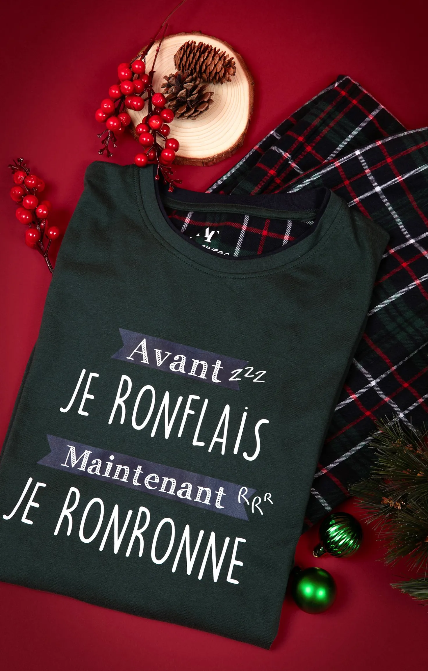 Armand Thiery Pyjama long ronronne - Vert Sale