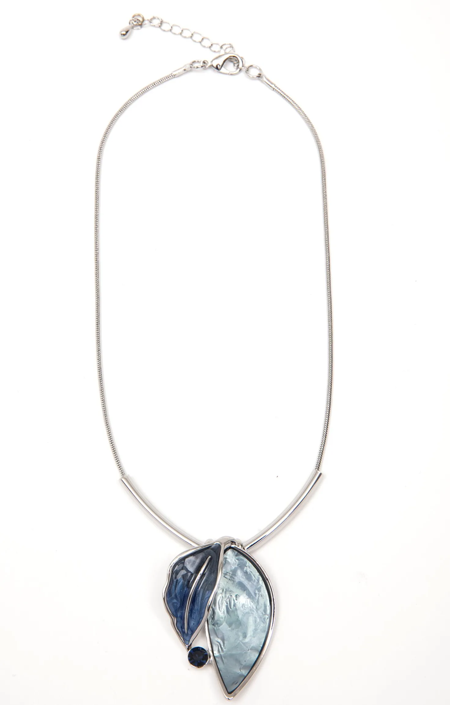 Armand Thiery Ras de cou pendentif feuille - Indigo Hot