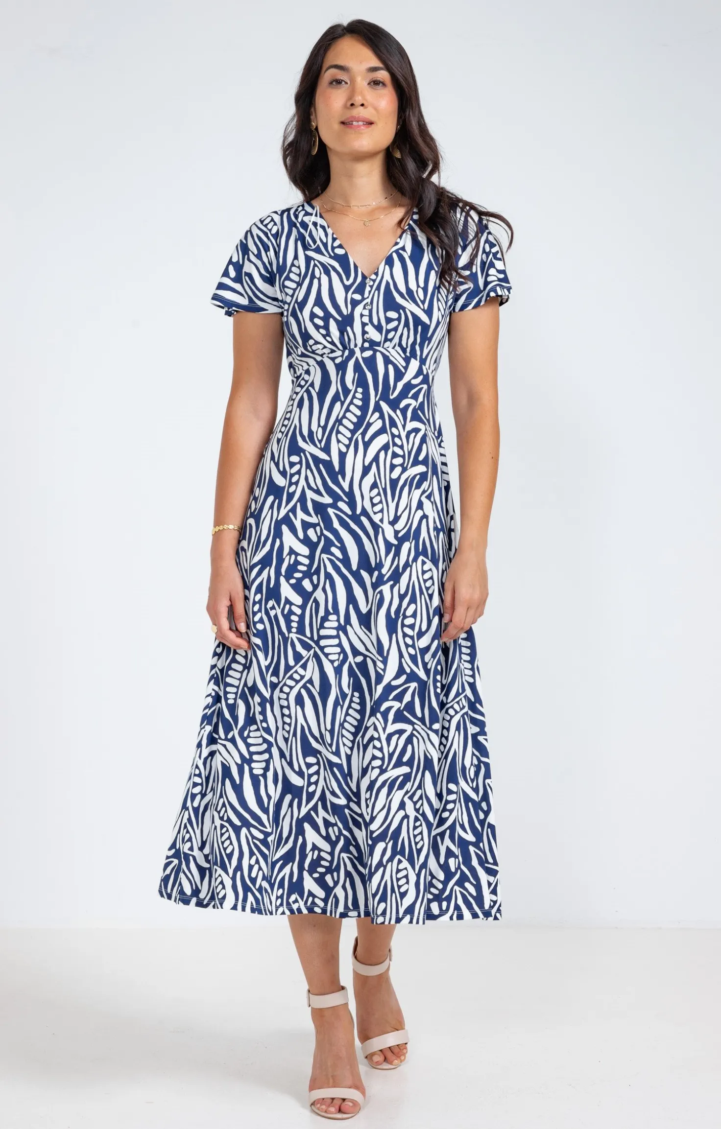 Armand Thiery Robe longue en maille - Bleu Online