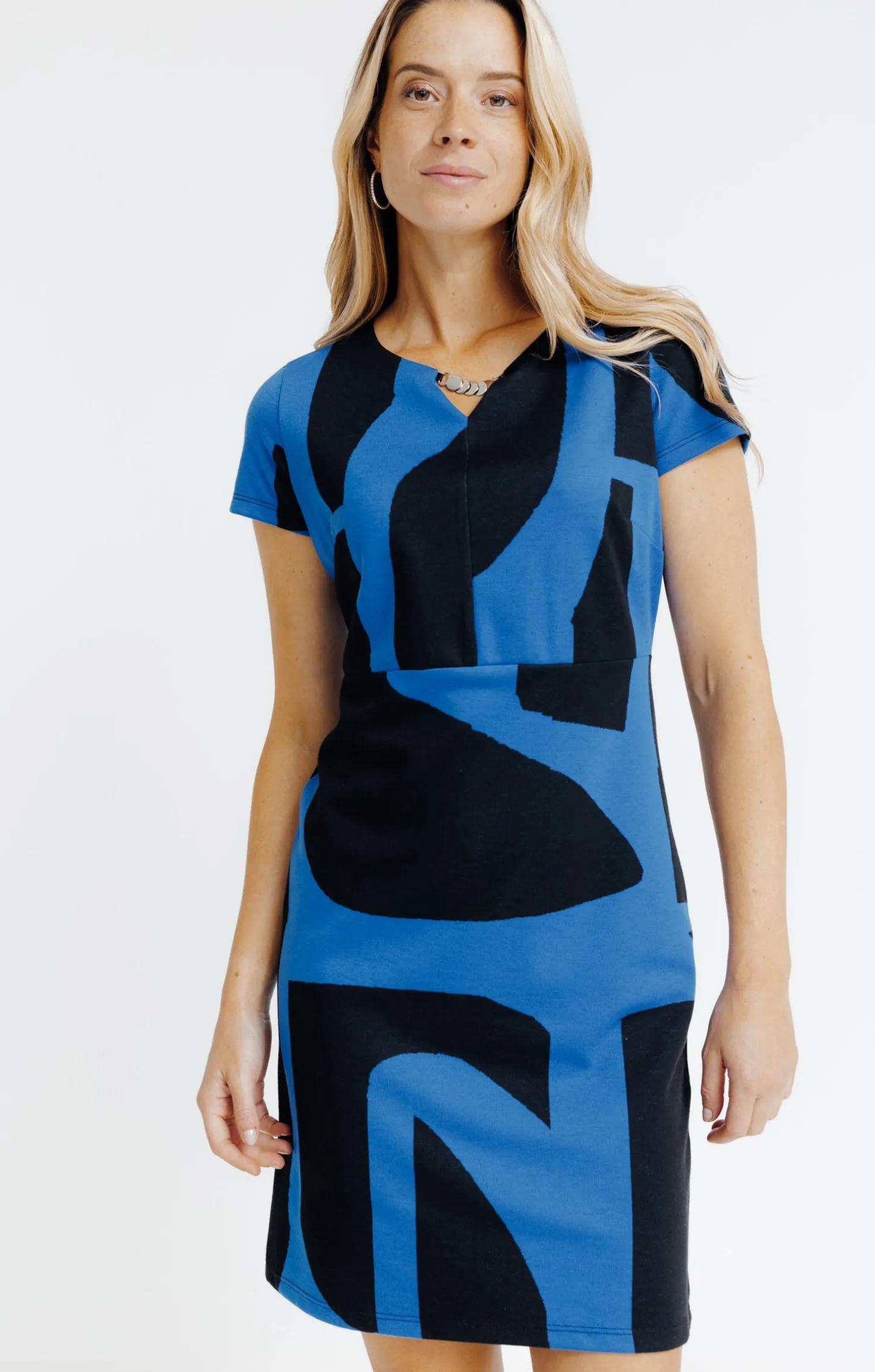 Armand Thiery Robe maille jacquard - Bleudur Online