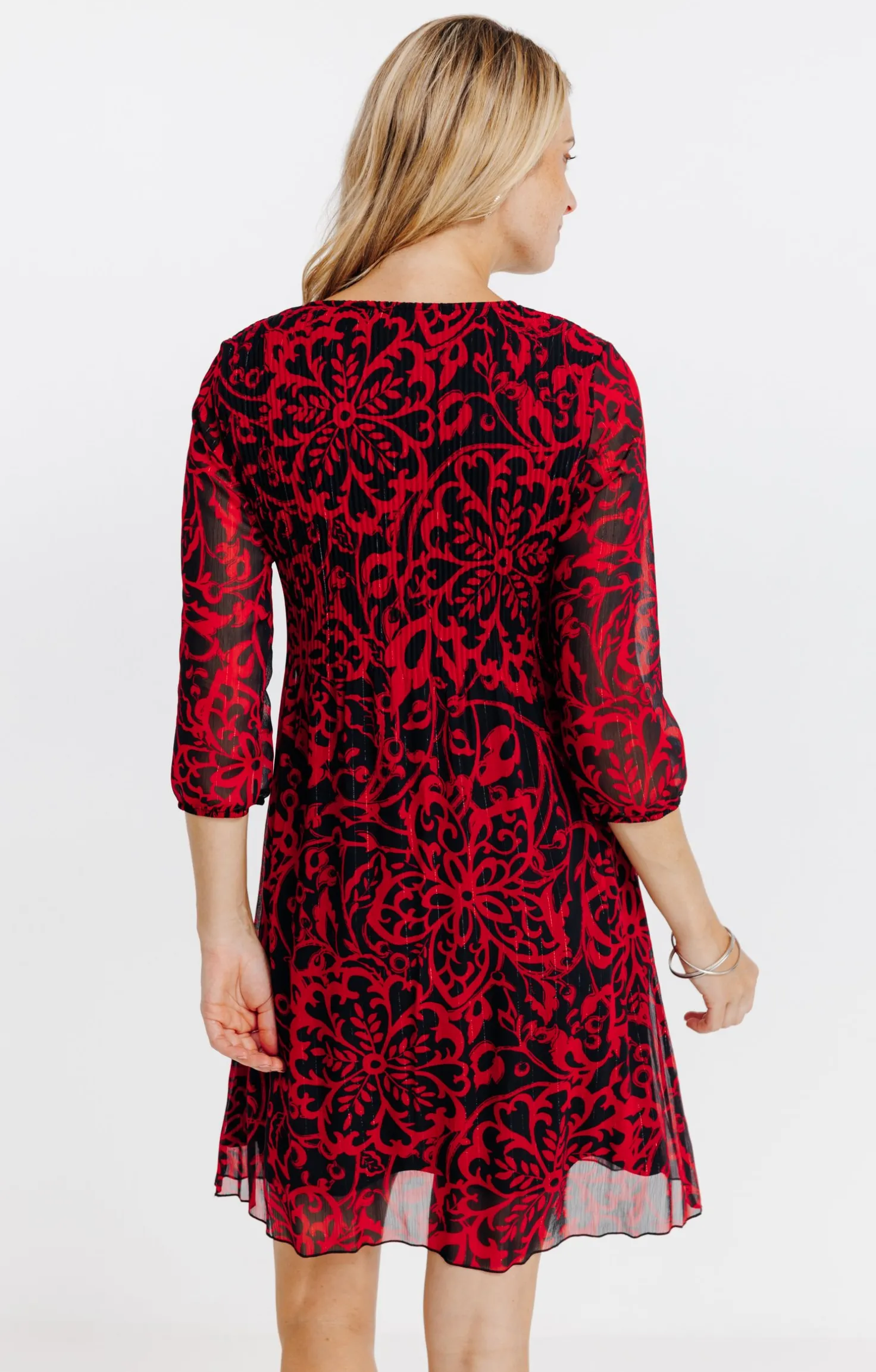 Armand Thiery Robe plissée - Rouge Best