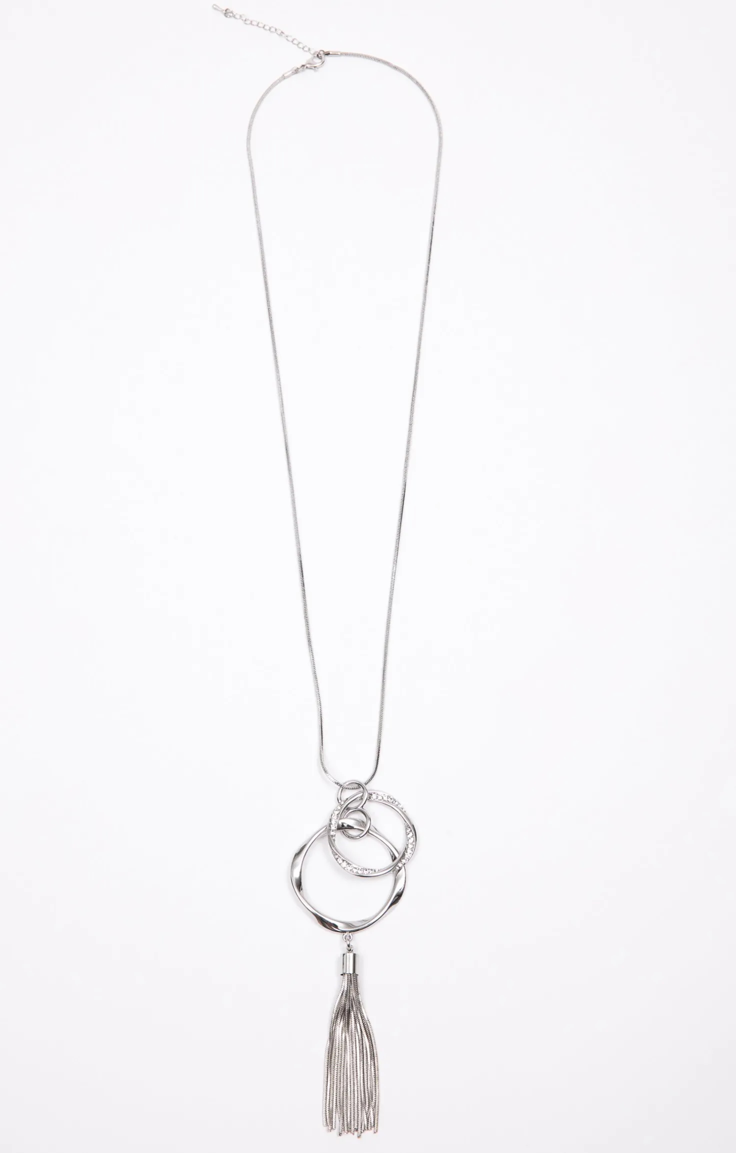 Armand Thiery Sautoir pendentif double cercle - Argent Outlet