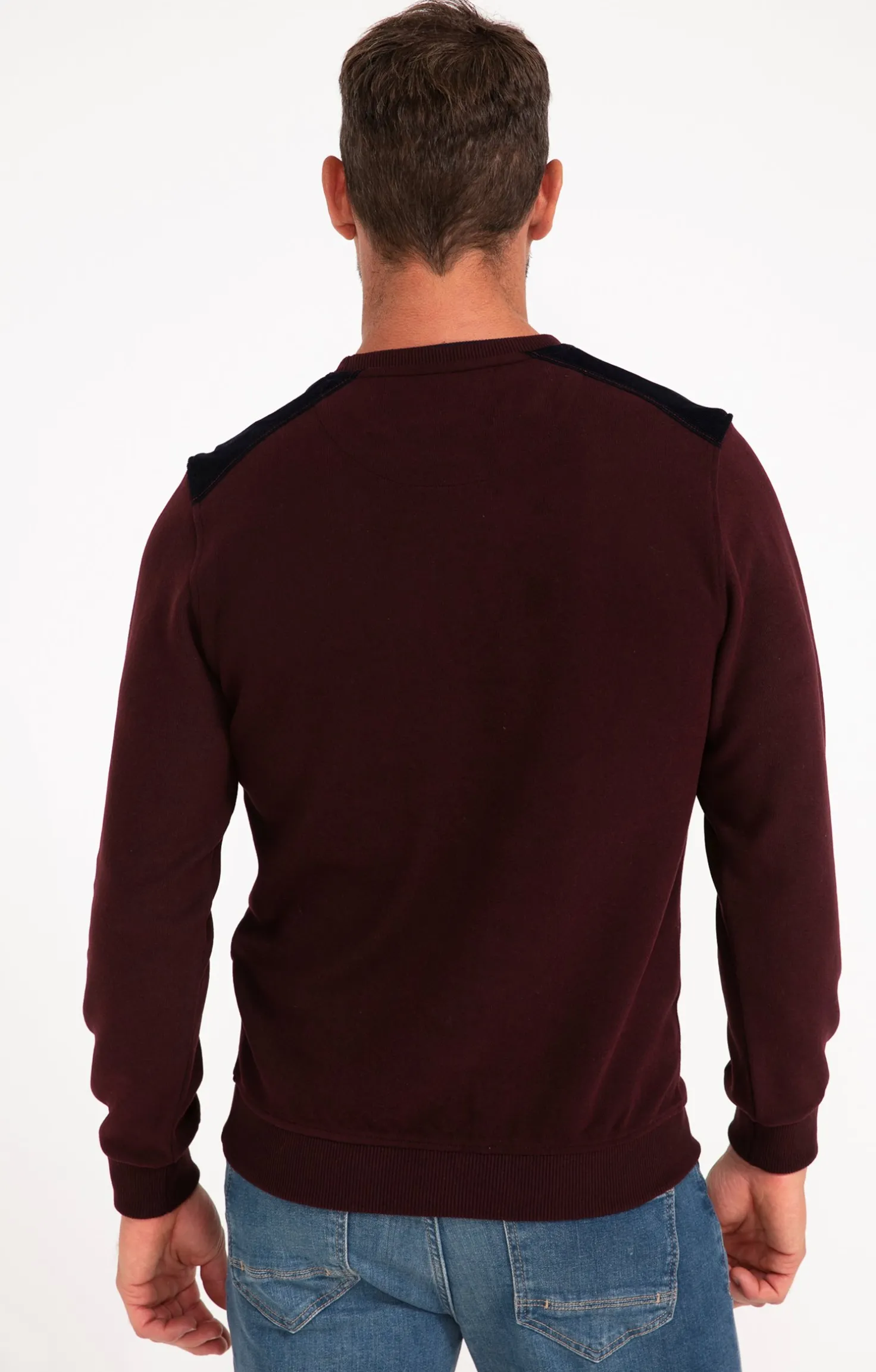 Armand Thiery Sweat manches longues Contraste - Prune Online