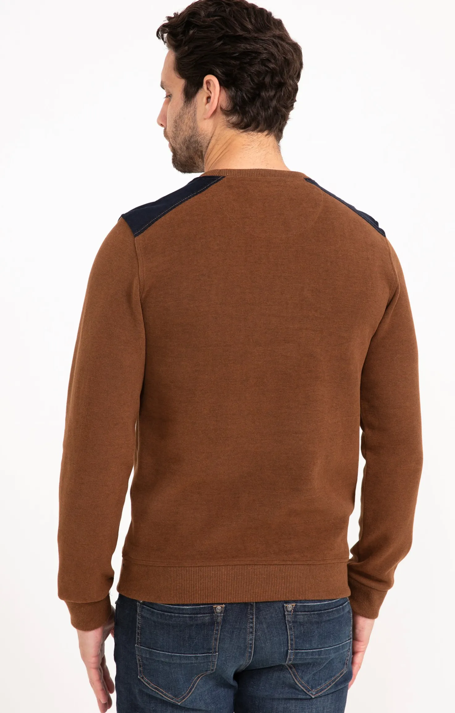 Armand Thiery Sweat manches longues Contraste - Moka Best