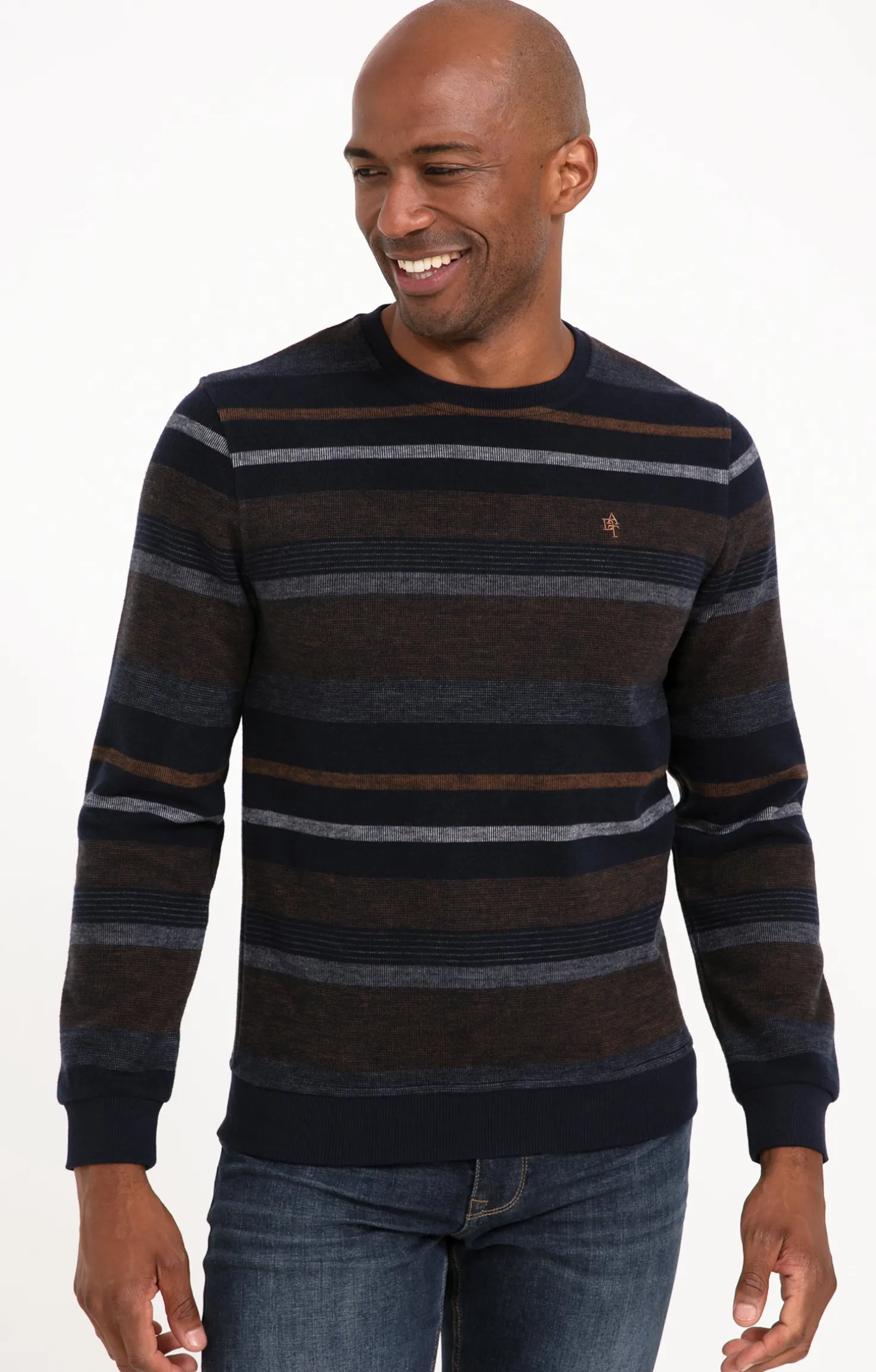 Armand Thiery Sweat manches longues Raye - Marine Shop